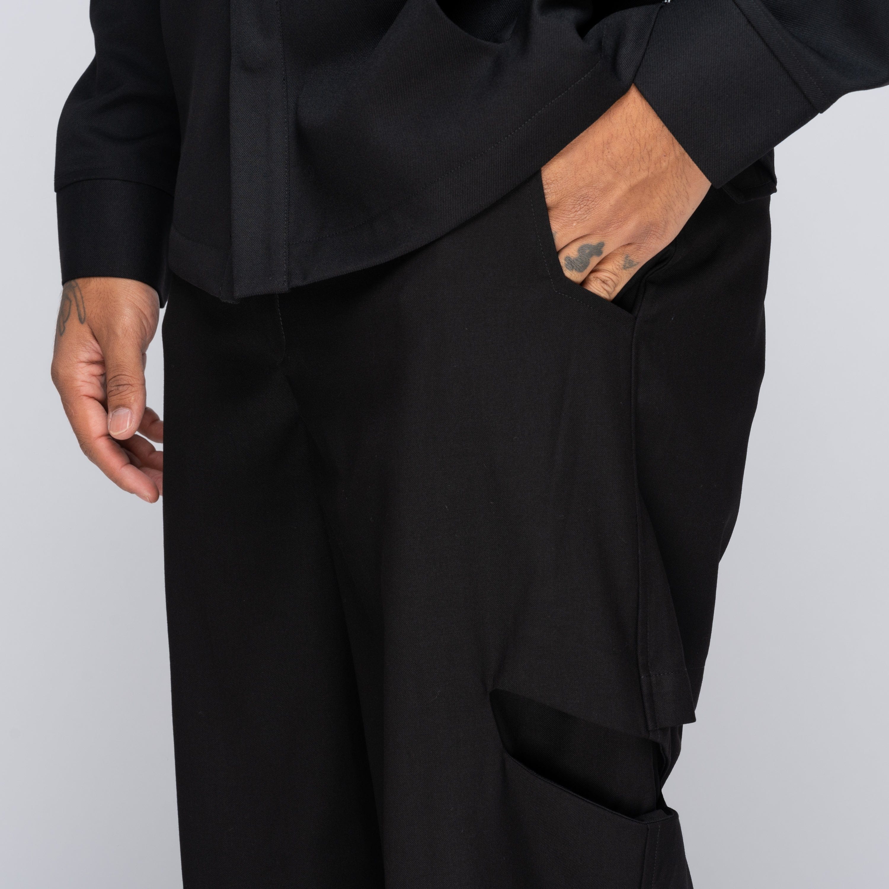 J EONGL I Jeongli Overlab Trouser SET7 Black