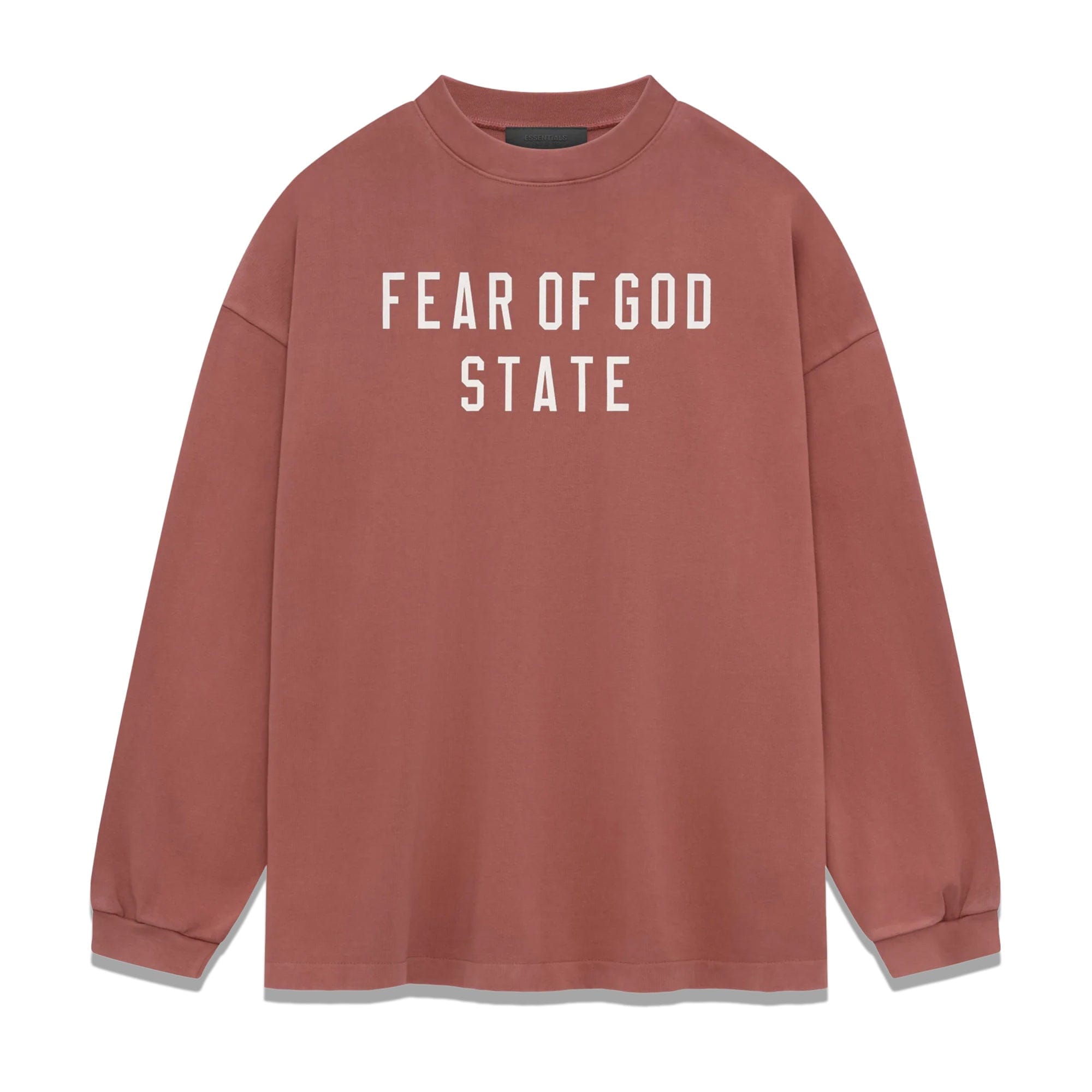 Fear of God Essentials Heavy Long Sleeve Tee Crimson 125BT242016F