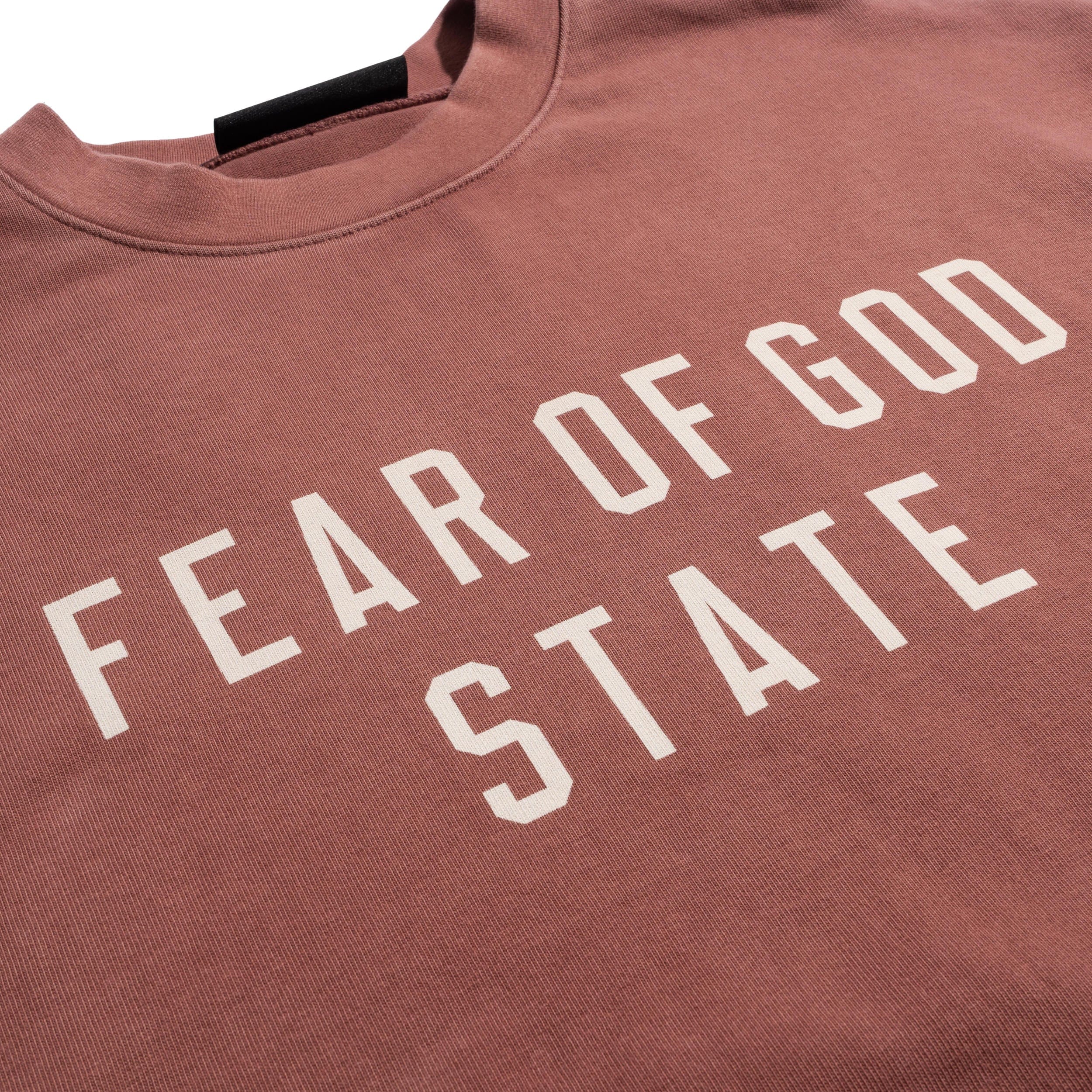 Fear of God Essentials Heavy Long Sleeve Tee Crimson 125BT242016F