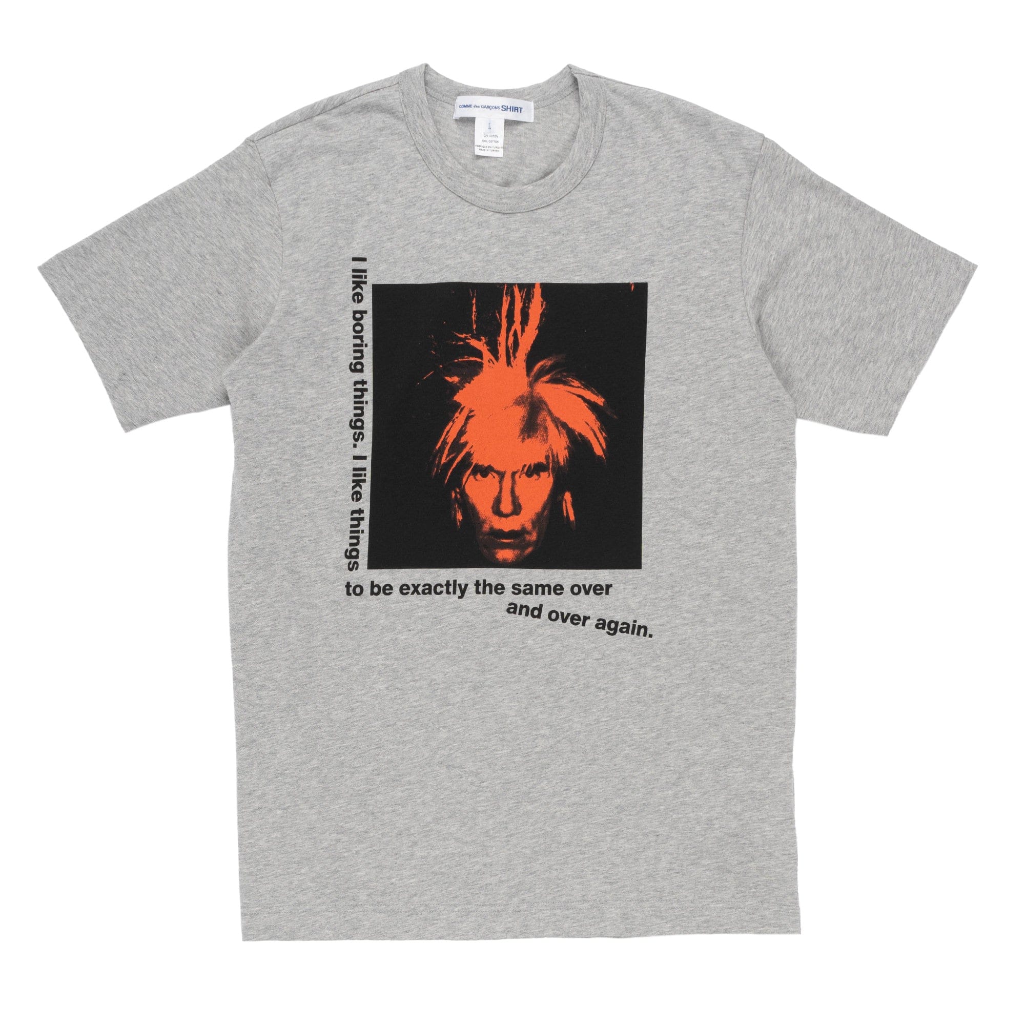 Comme Des Garcons SHIRT CDG SHIRT Andy Warhol Tee Grey FM-T006-S24