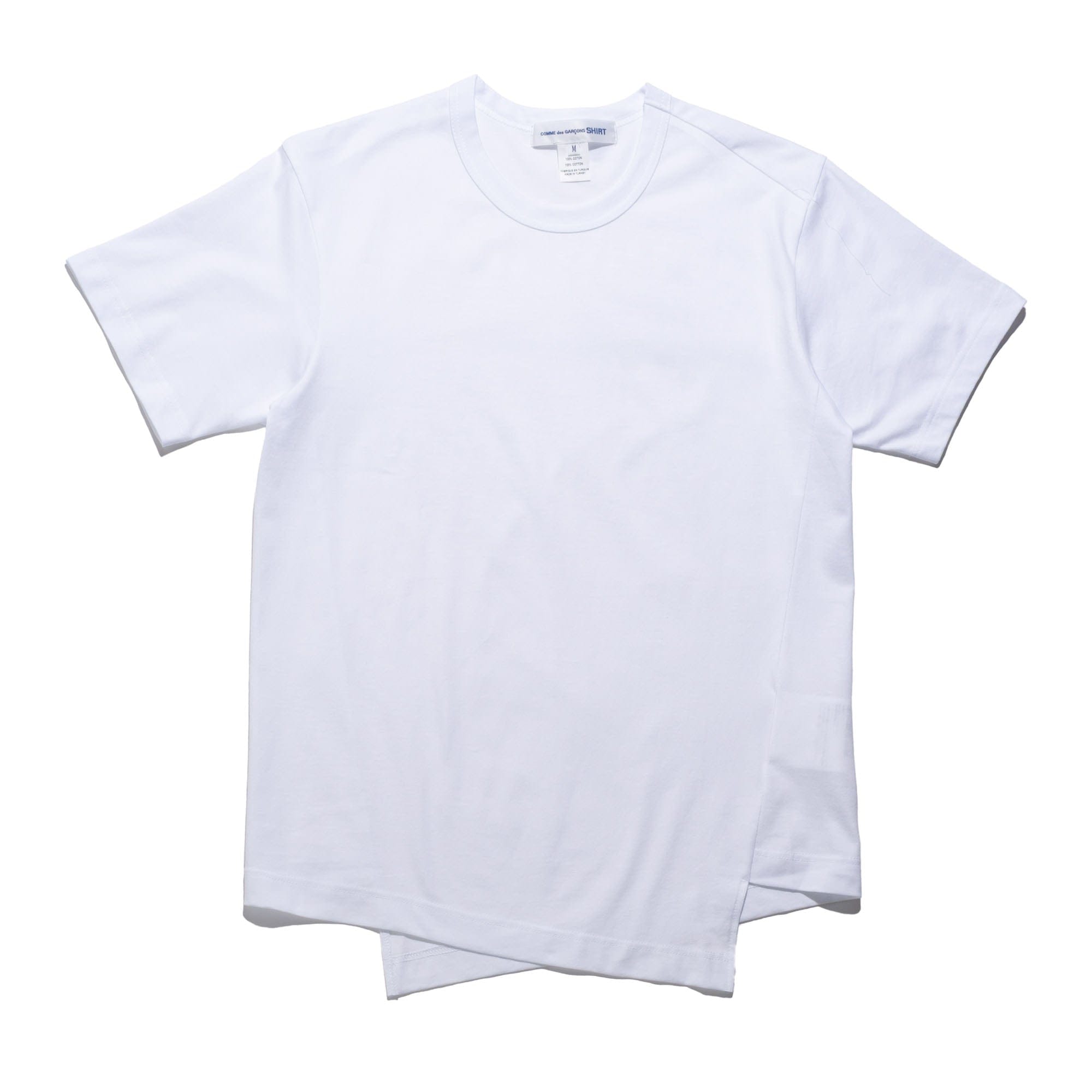 Comme Des Garcons SHIRT CDG SHIRT Asymmetrical Knit Tee White FO-T016-S25-2