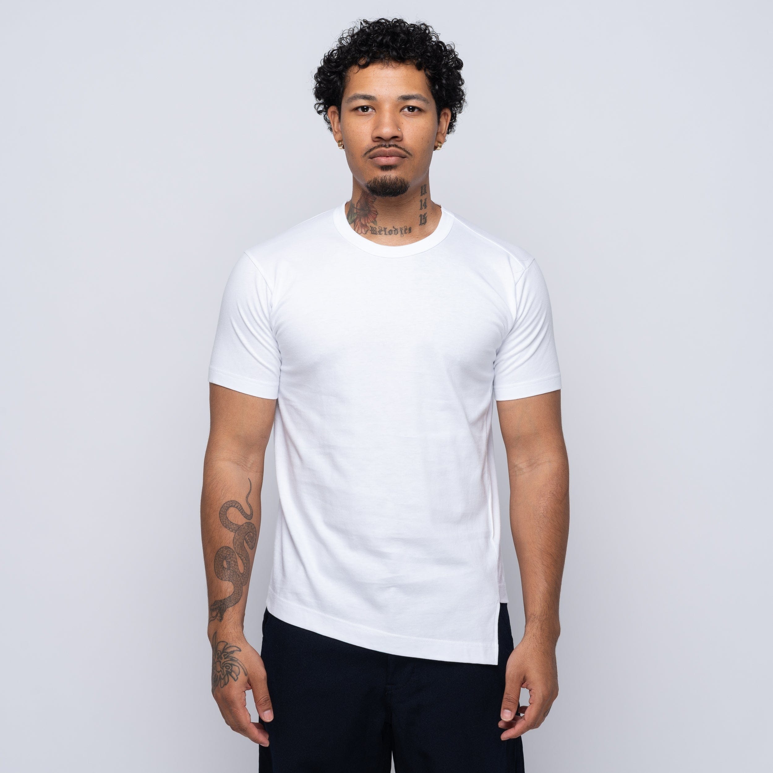 Comme Des Garcons SHIRT CDG SHIRT Asymmetrical Knit Tee White FO-T016-S25-2
