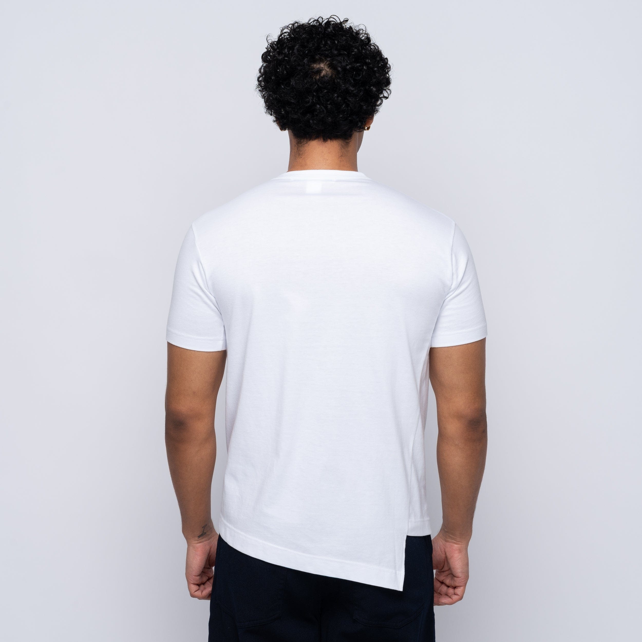 Comme Des Garcons SHIRT CDG SHIRT Asymmetrical Knit Tee White FO-T016-S25-2