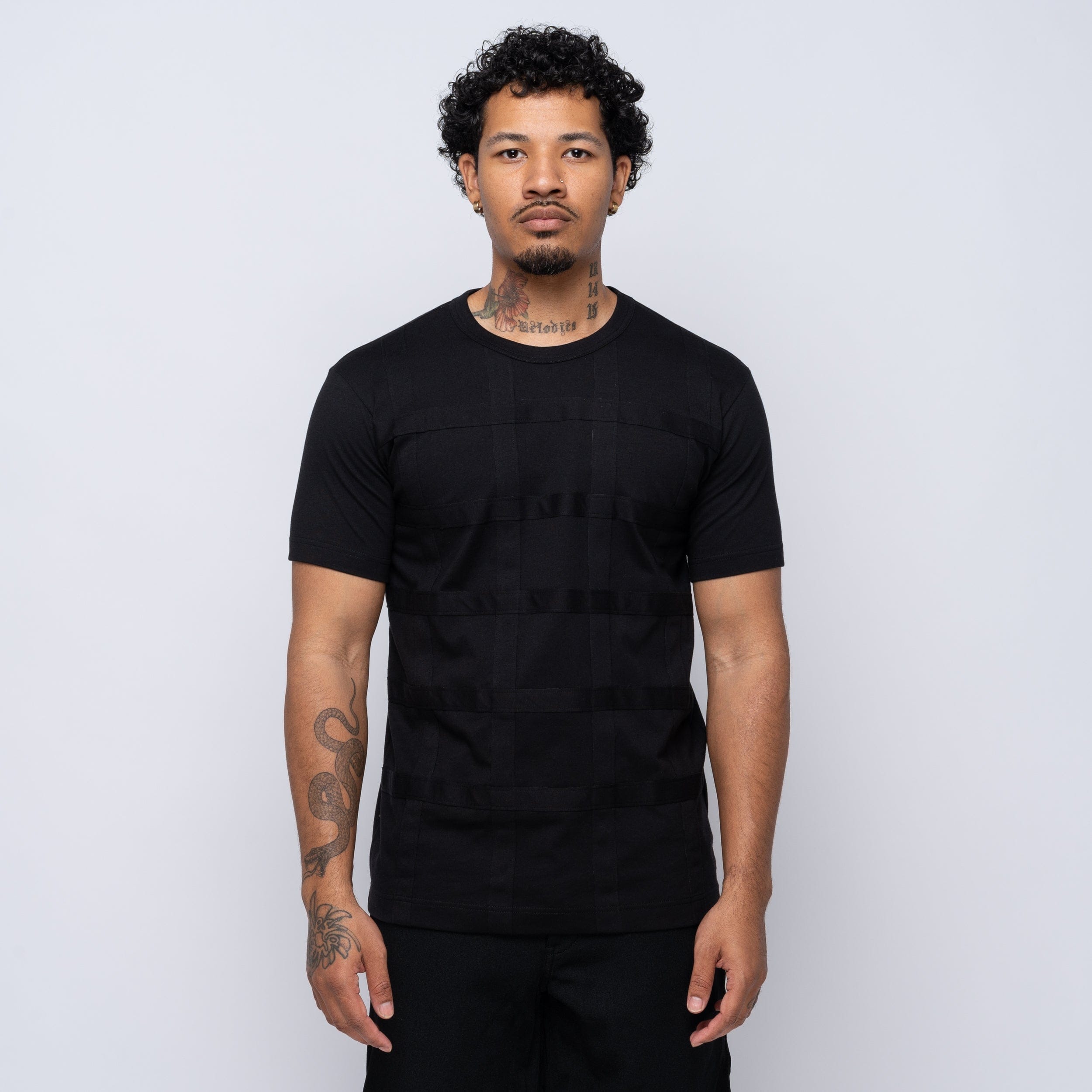 Comme Des Garcons SHIRT CDG SHIRT Lattice Tee Black FO-T009-S25-1