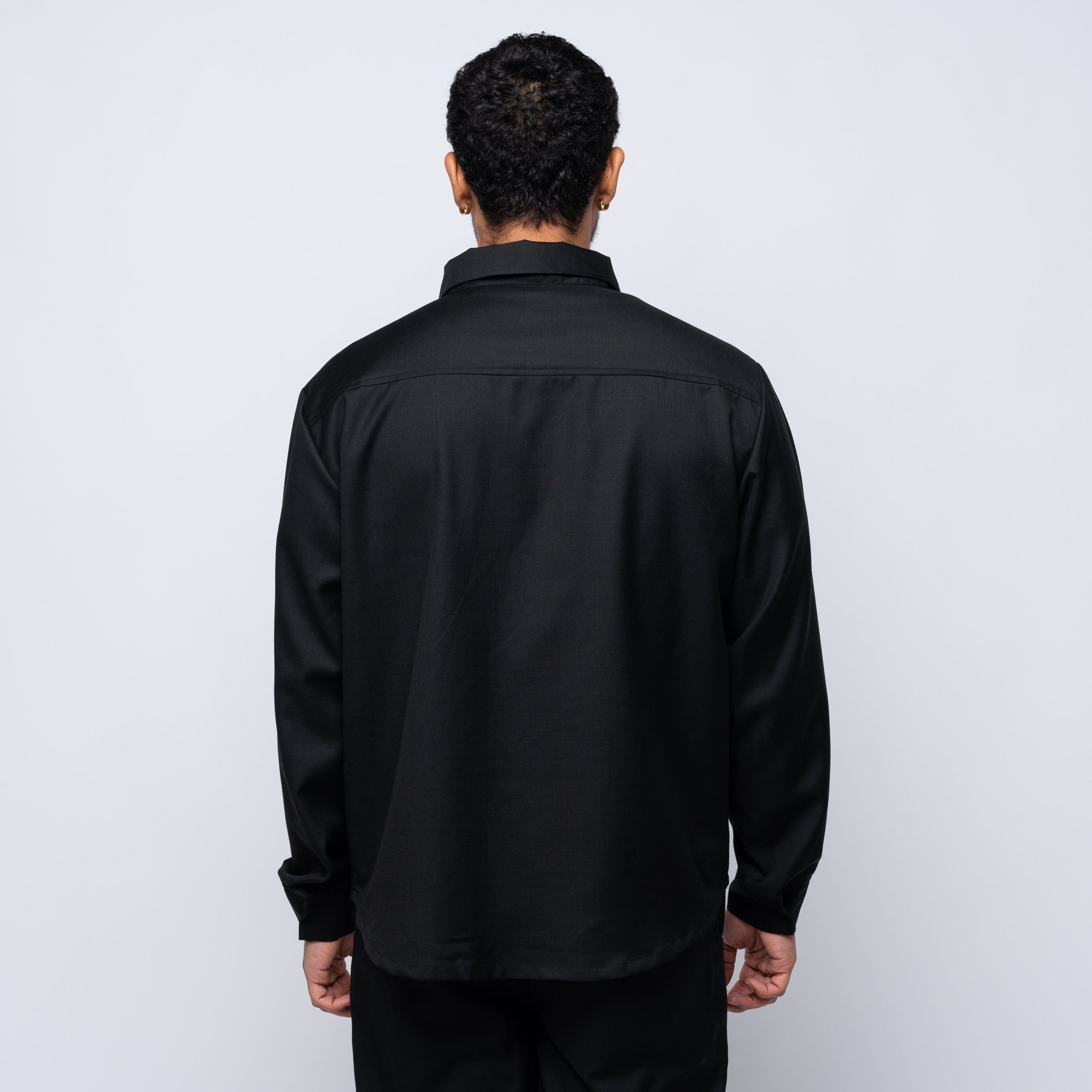 J EONGL I Jeongli Twill Dart Shirt Black