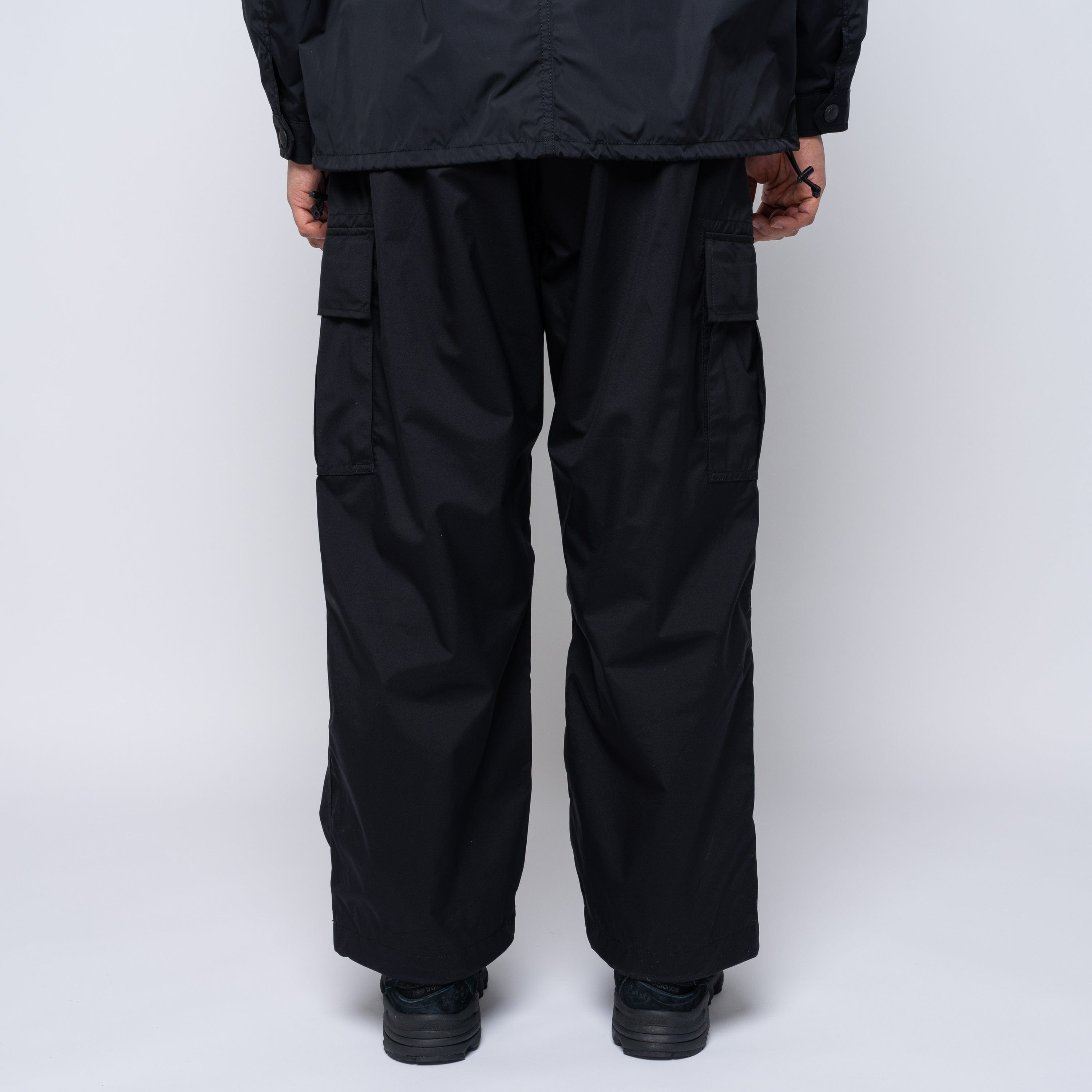 CDG Homme CdGH Nylon Wide Cargo Pants Black HO-P004-051