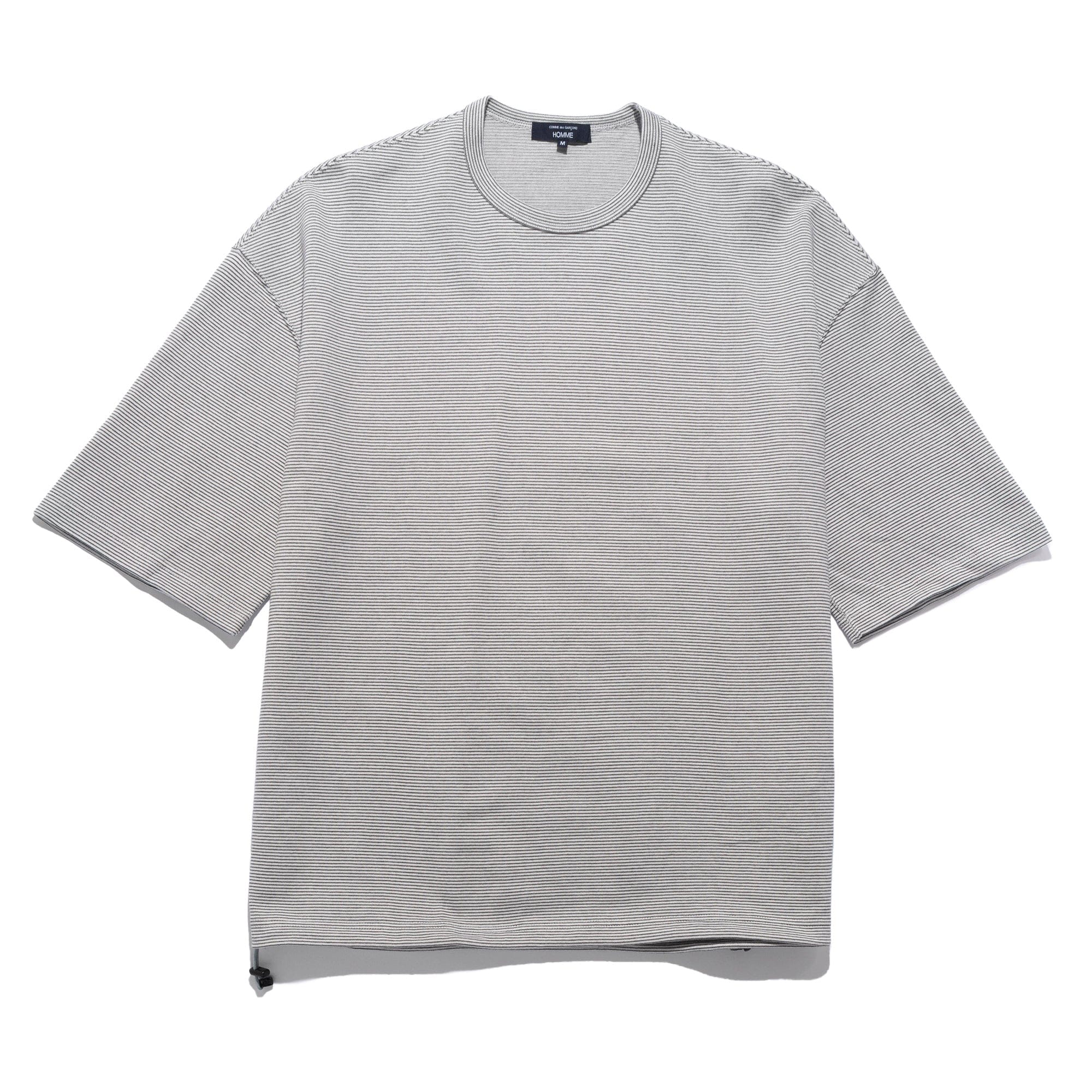 CDG Homme CdGH Knitted Stripe Tee White HO-T003-051