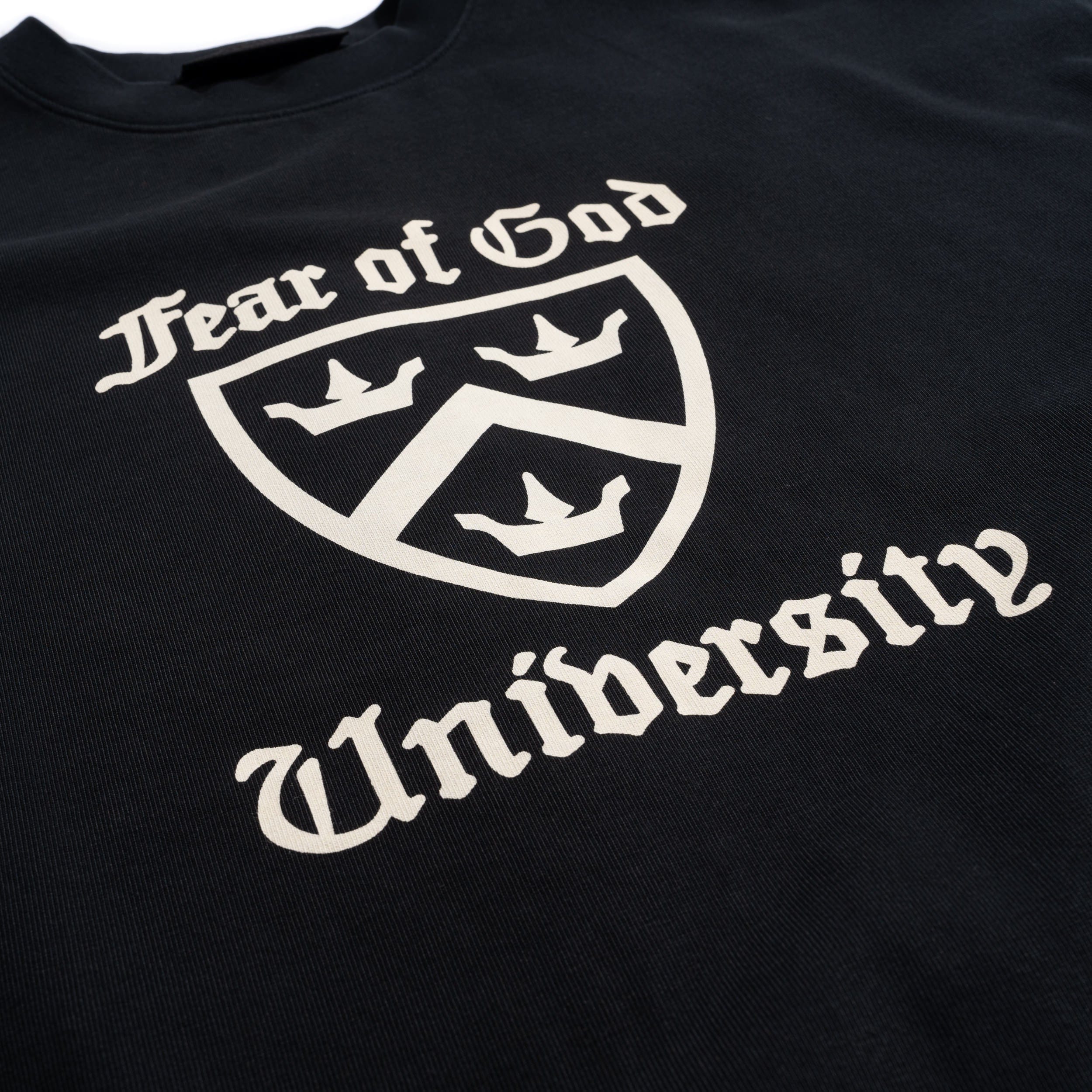 Fear of God Essentials Collegiate Heavy Crewneck Tee Black 125HO242000F