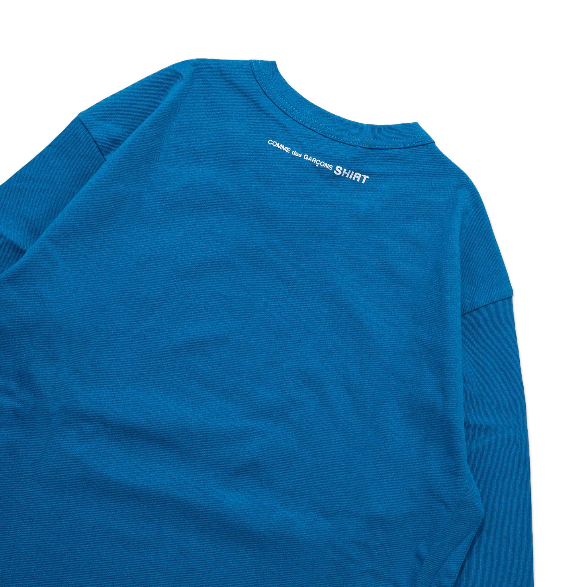 Comme Des Garcons SHIRT CDG Shirt Rear Logo L/S Tee FJ-T015-W22 Blue