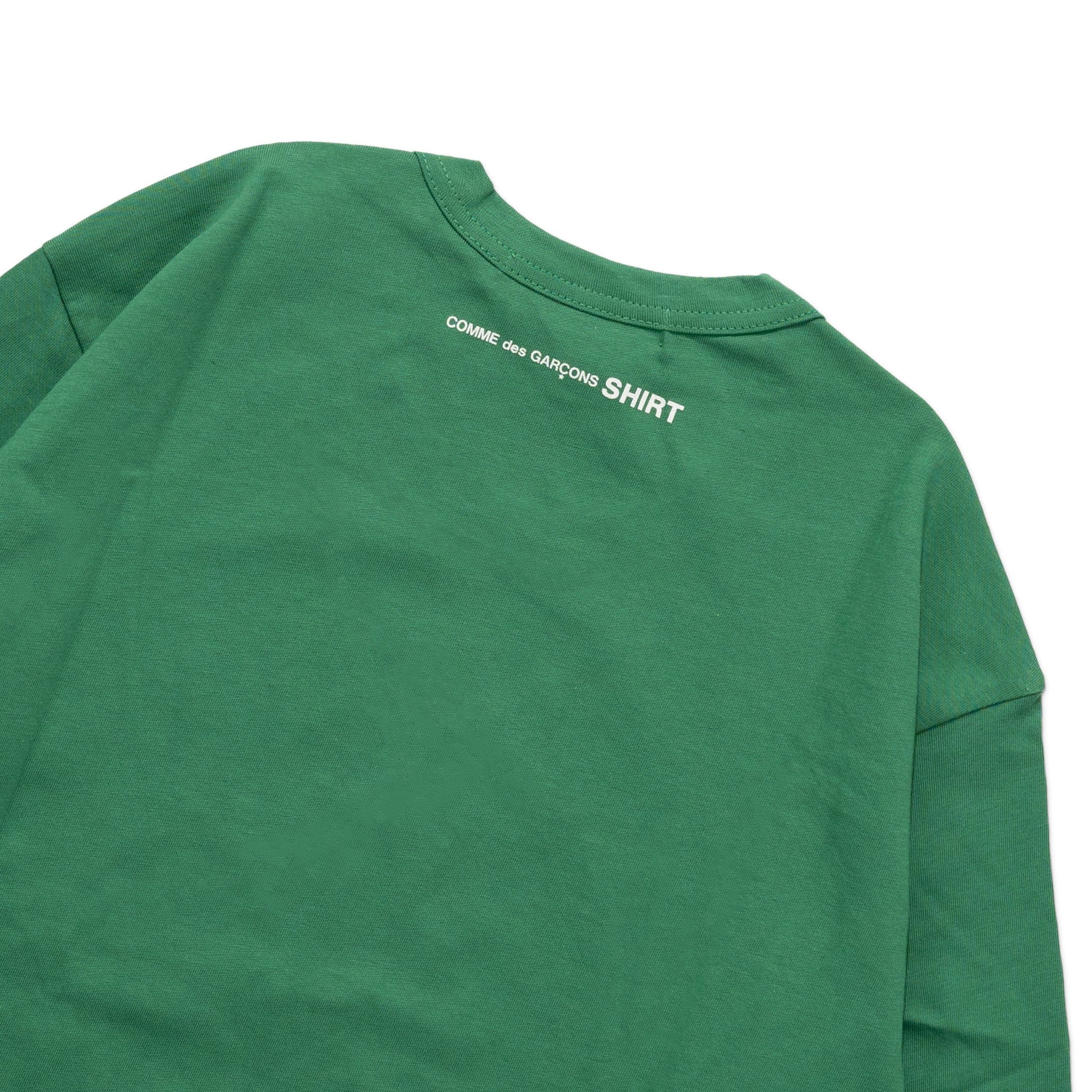 Comme Des Garcons SHIRT CDG Shirt Rear Logo L/S Tee FJ-T015-W22 Green