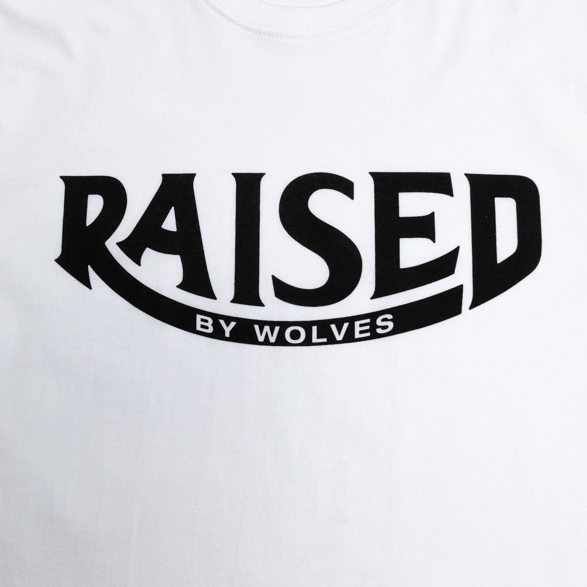 Raised By Wolves RBW Typewriter Tee White