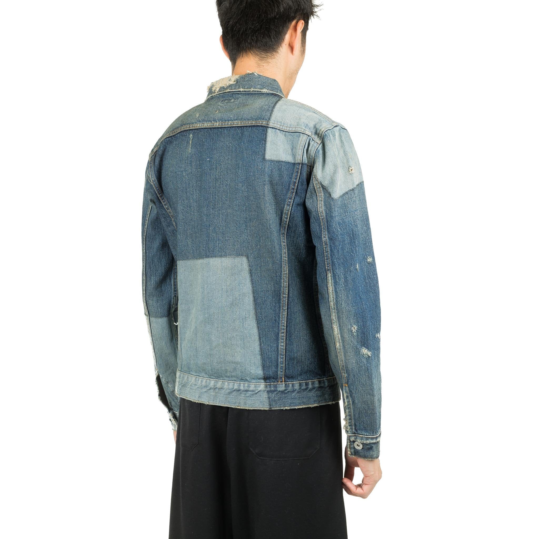 Denim By Vanquish & Fragment Patchwork Denim Jacket Washed Indigo