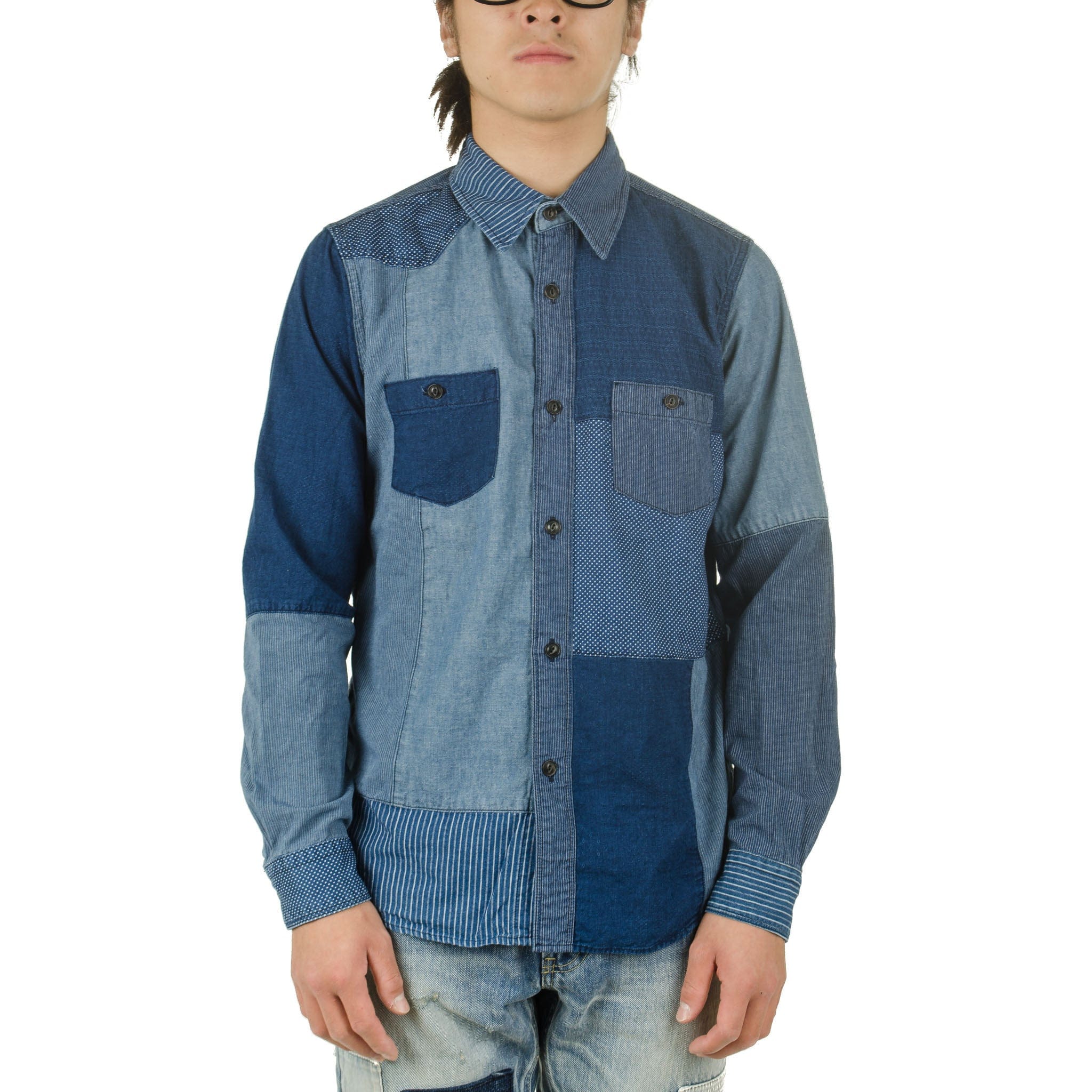 Fundamental Agreement Luxury Boro Indigo Shirt Rinse SH35R