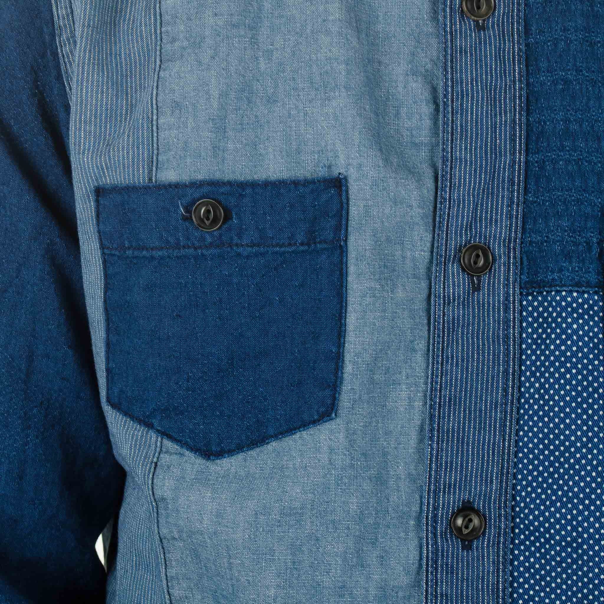 Fundamental Agreement Luxury Boro Indigo Shirt Rinse SH35R