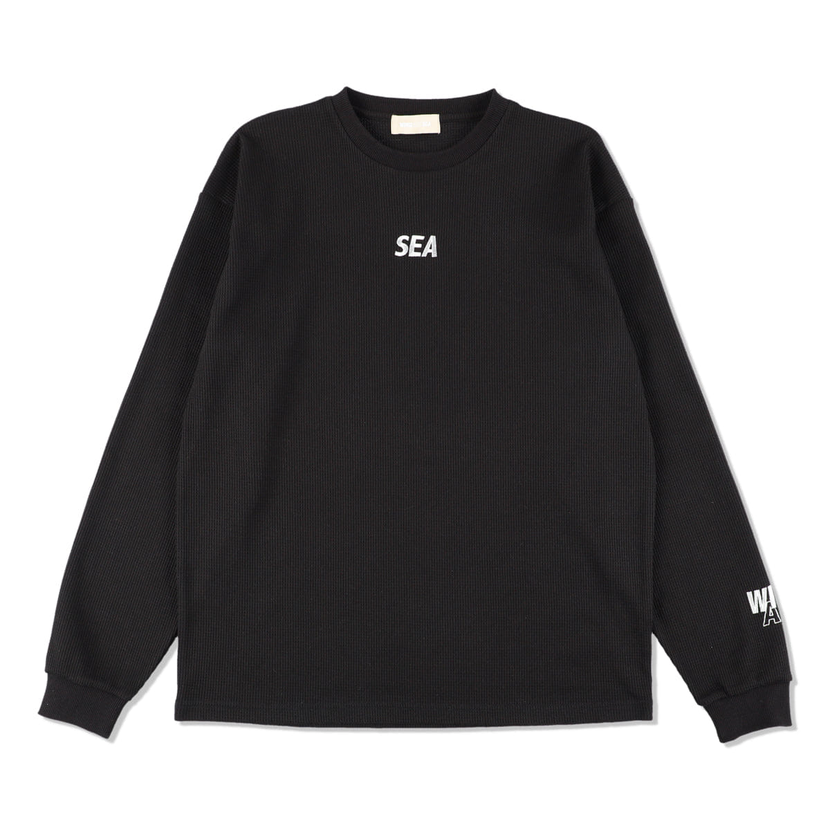 Wind and Sea L/S Waffle Tee Black WDS-O-ESS-24-Q3-WAF-02