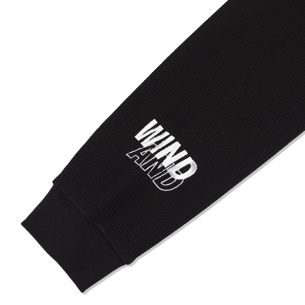 Wind and Sea L/S Waffle Tee Black WDS-O-ESS-24-Q3-WAF-02