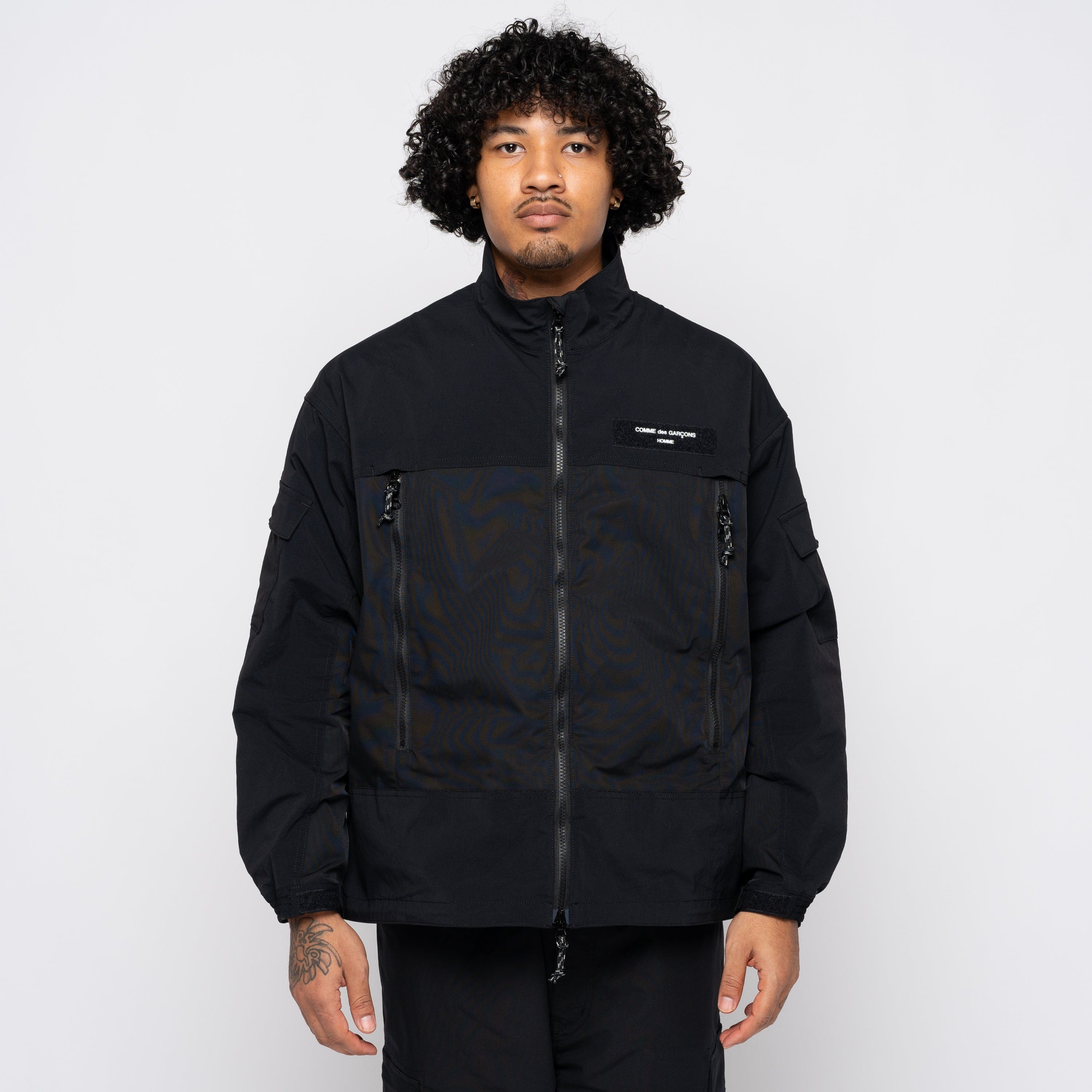 CDG Homme CdGH Zip-Up Jacket Black HM-J024-051