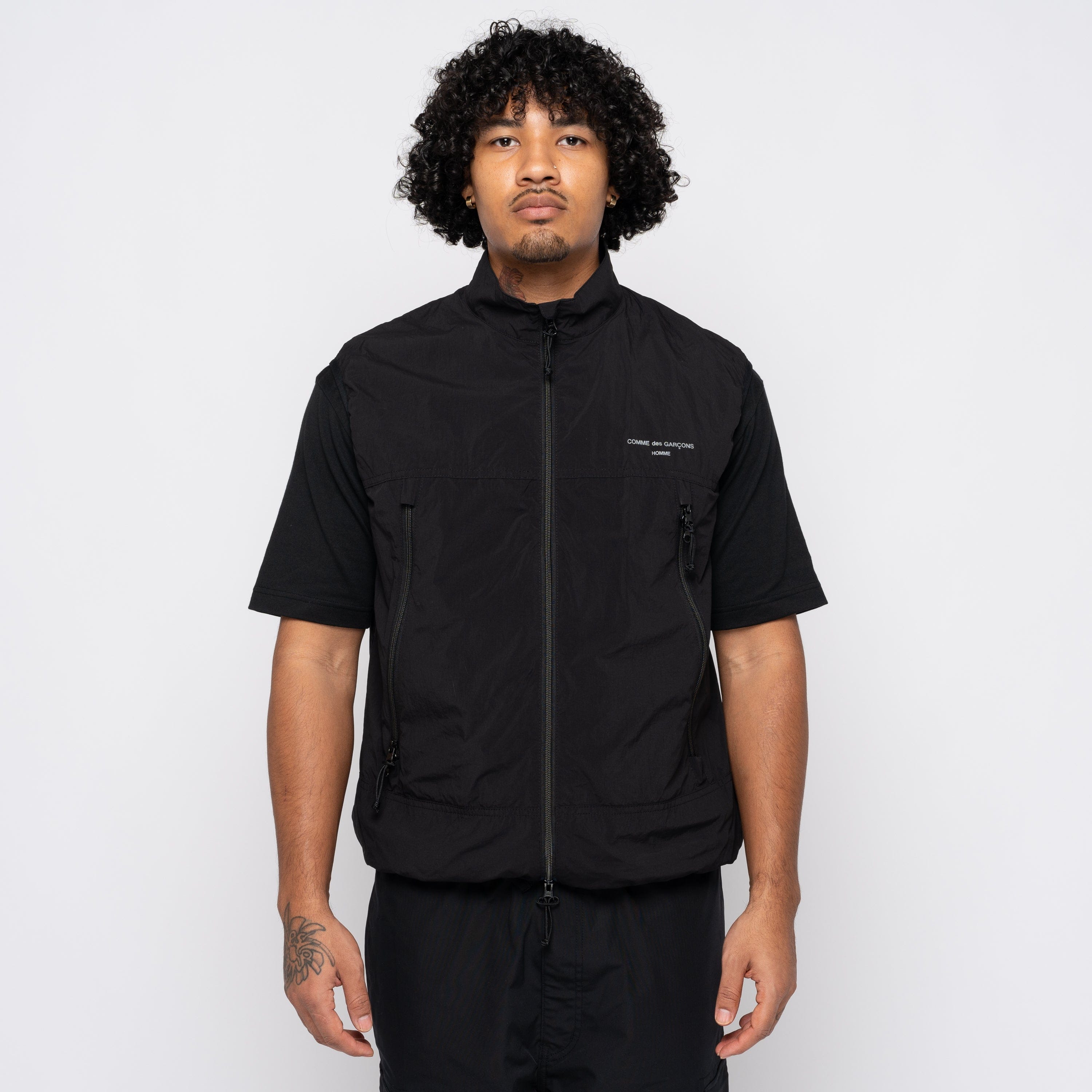 CDG Homme CdGH Technical Nylon Vest Black HM-V001-051
