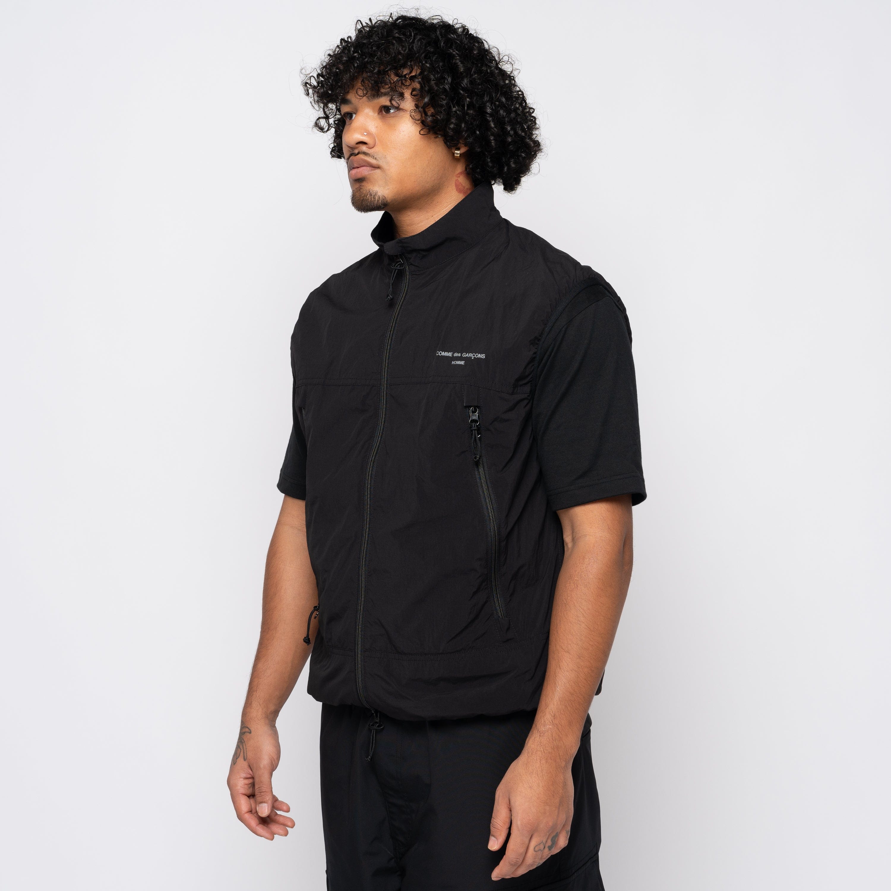 CDG Homme CdGH Technical Nylon Vest Black HM-V001-051