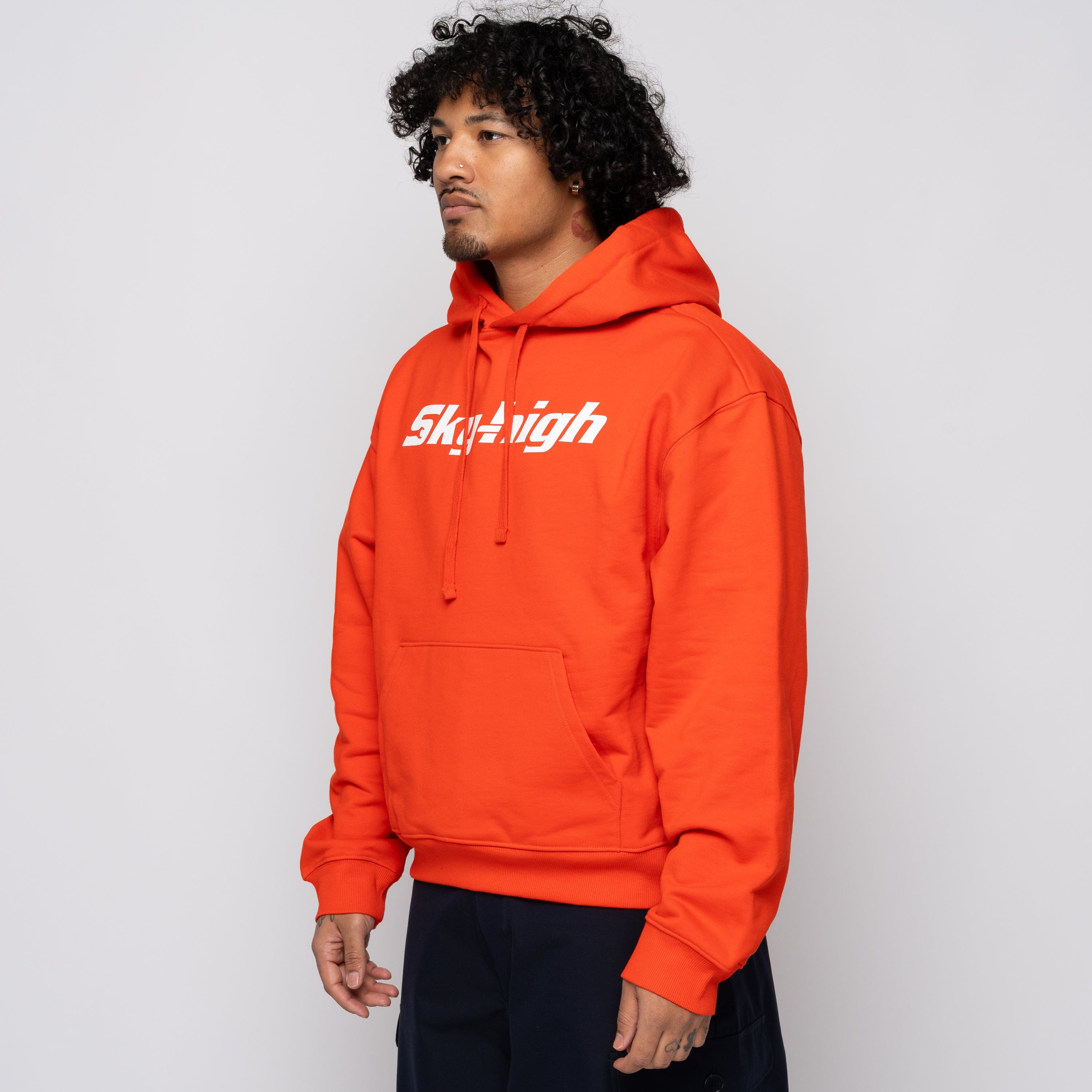 Sky High Farm Workwear SHFW Construction Graphic Logo Hoodie Red SHF05T024