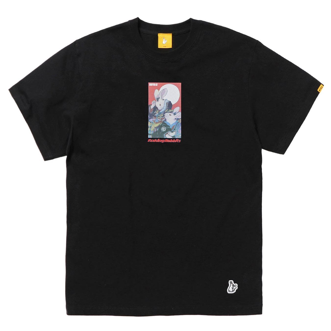 FR2 Rabbits Hanafuda Tee FRC2509 Black