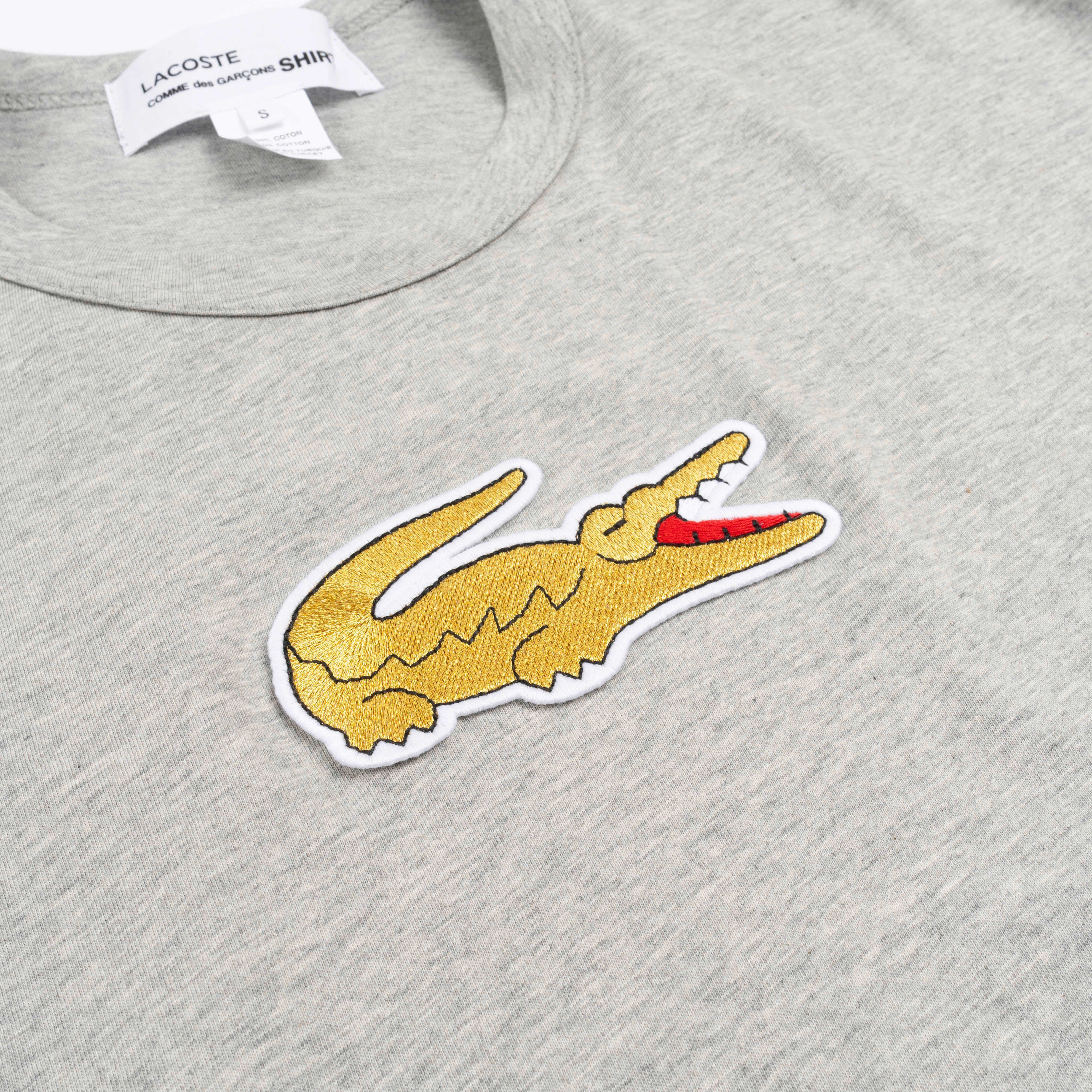 Comme Des Garcons SHIRT CDG SHIRT Lacoste Logo Tee FL-T008-W23 Grey