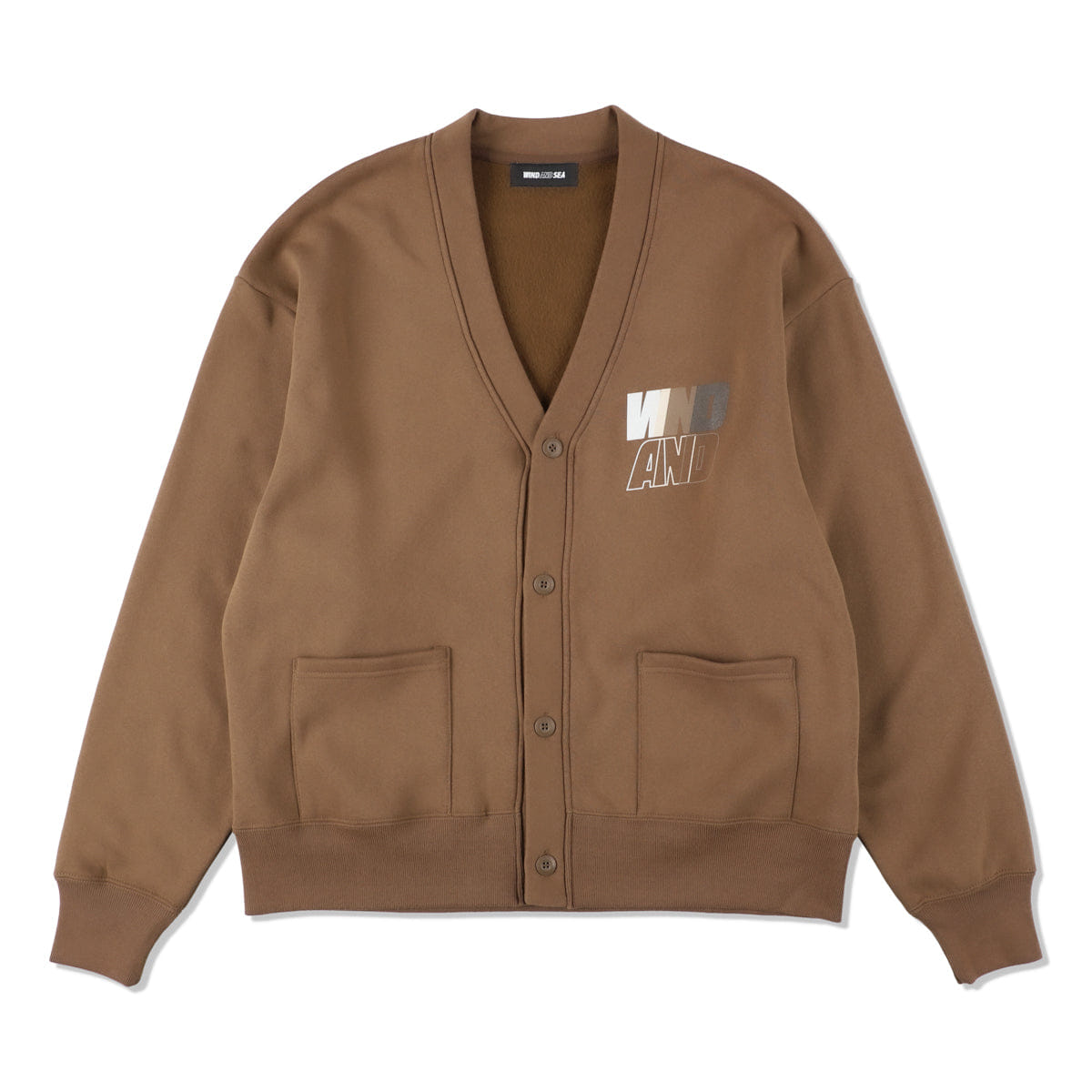 Wind and Sea Sea Alive Sweat Cardigan WDS-O-SLV-23-AP-Q1-02 Brown