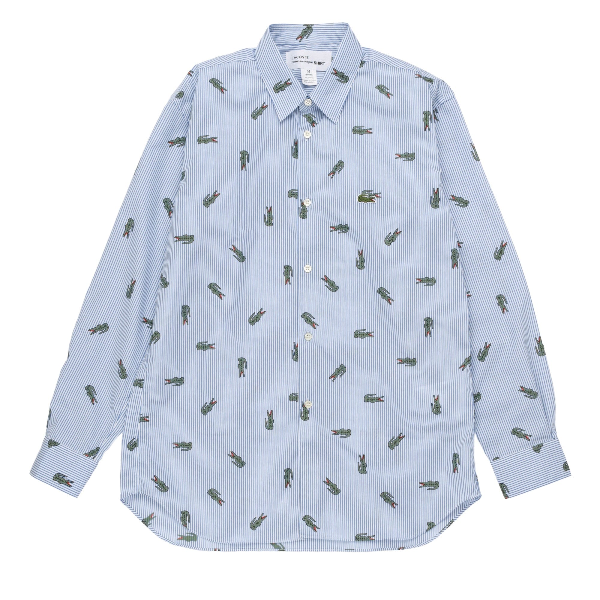 Comme Des Garcons SHIRT CDG SHIRT Lacoste Print Shirt FL-B004-W23 Blue Stripe