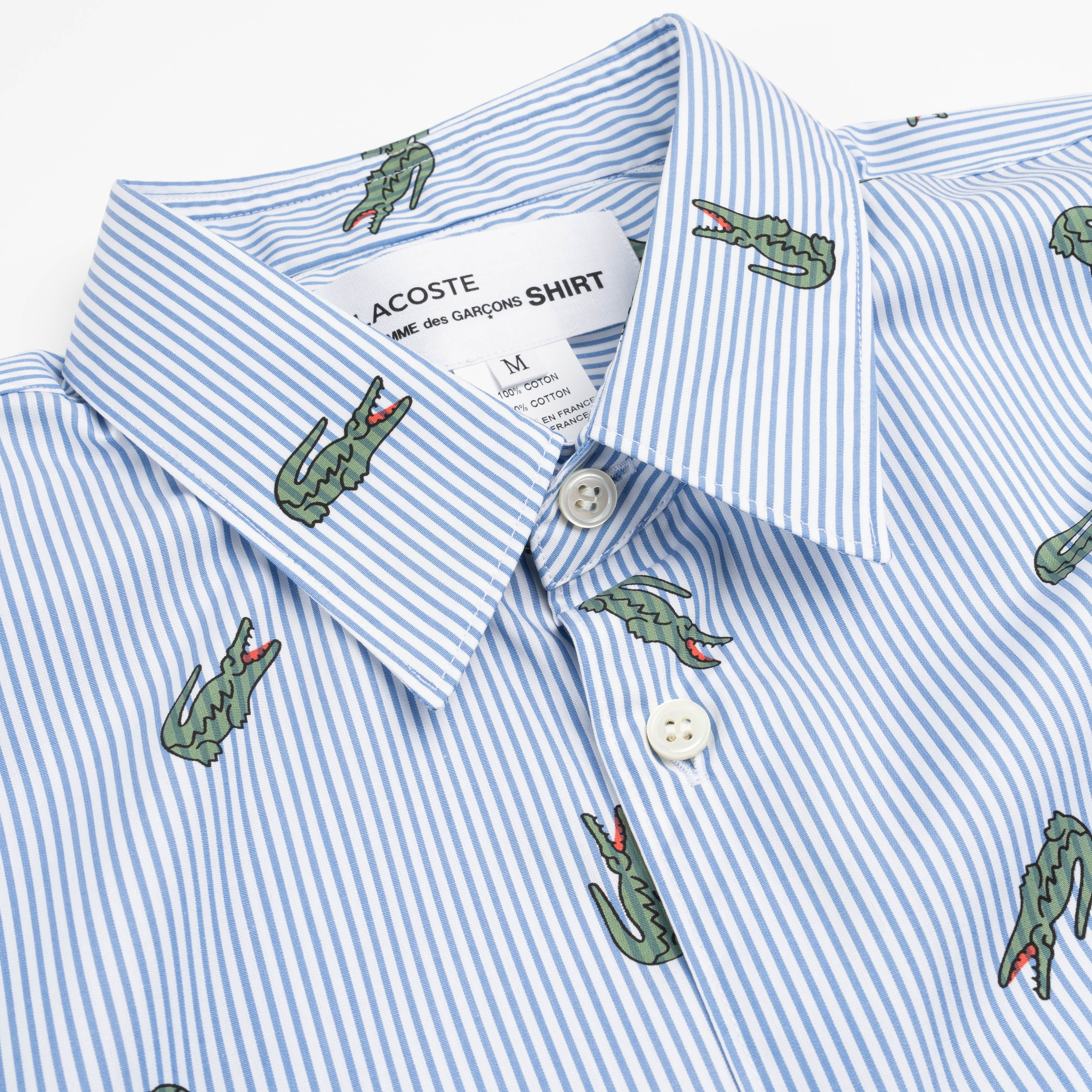 Comme Des Garcons SHIRT CDG SHIRT Lacoste Print Shirt FL-B004-W23 Blue Stripe