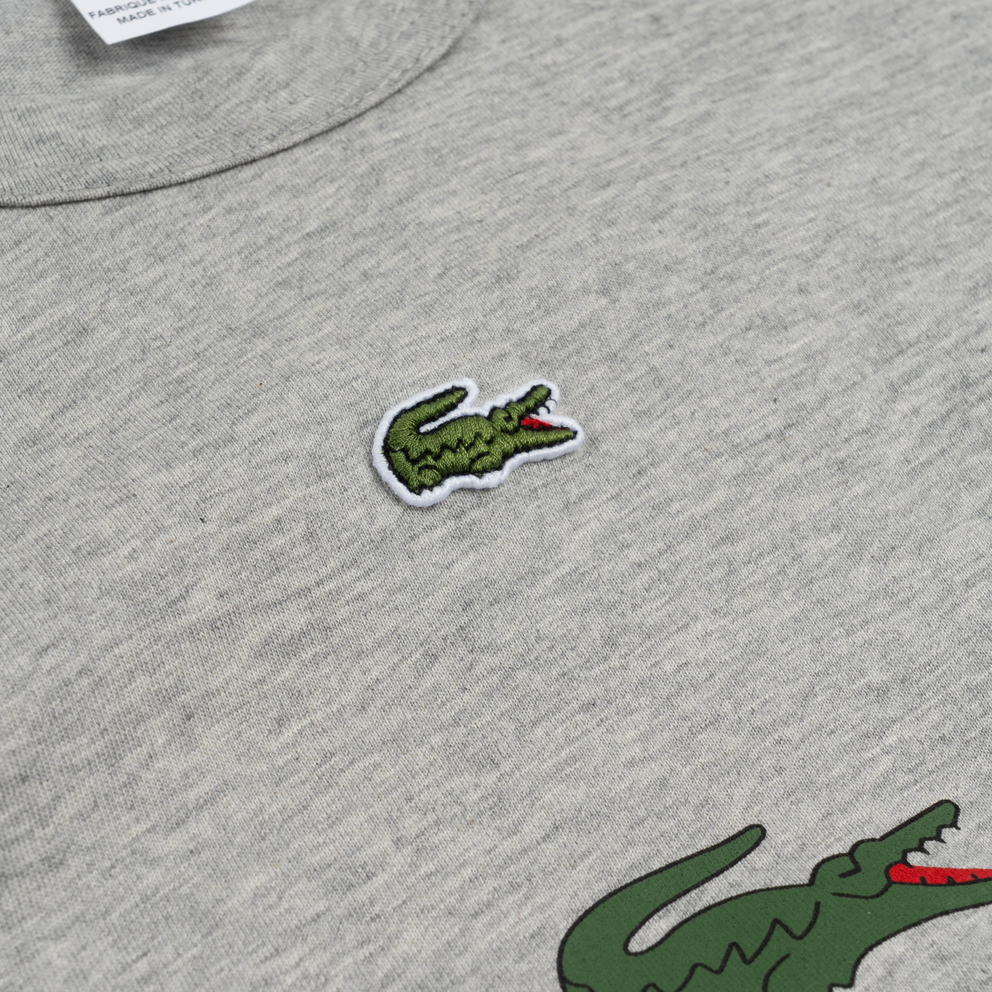 Comme Des Garcons SHIRT CDG SHIRT Lacoste Logo Printed S/S Tee FL-T011-W23 Top Grey