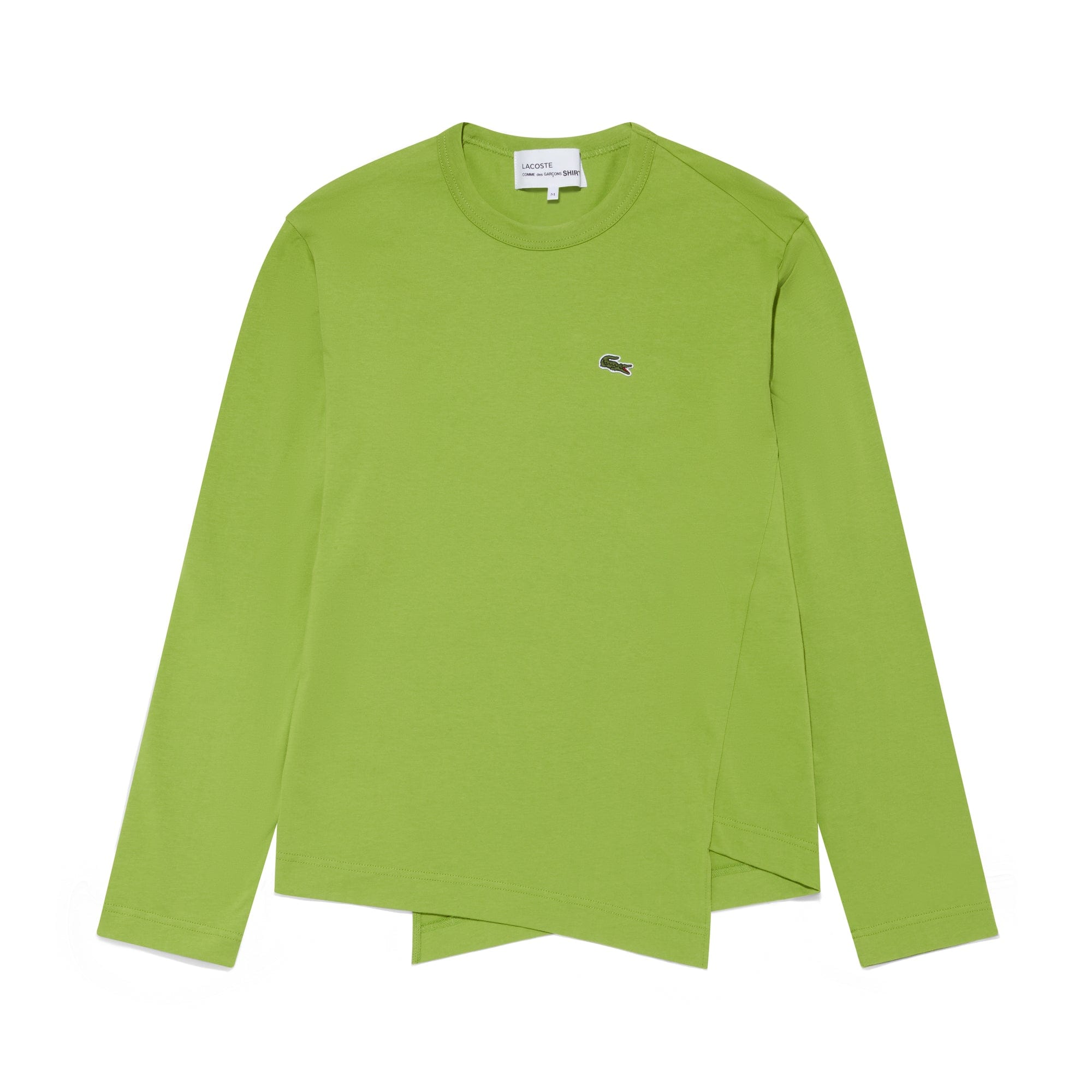 Comme Des Garcons SHIRT CDG SHIRT Lacoste Asymmetric Hem L/S Tee FL-T001-W23 Green