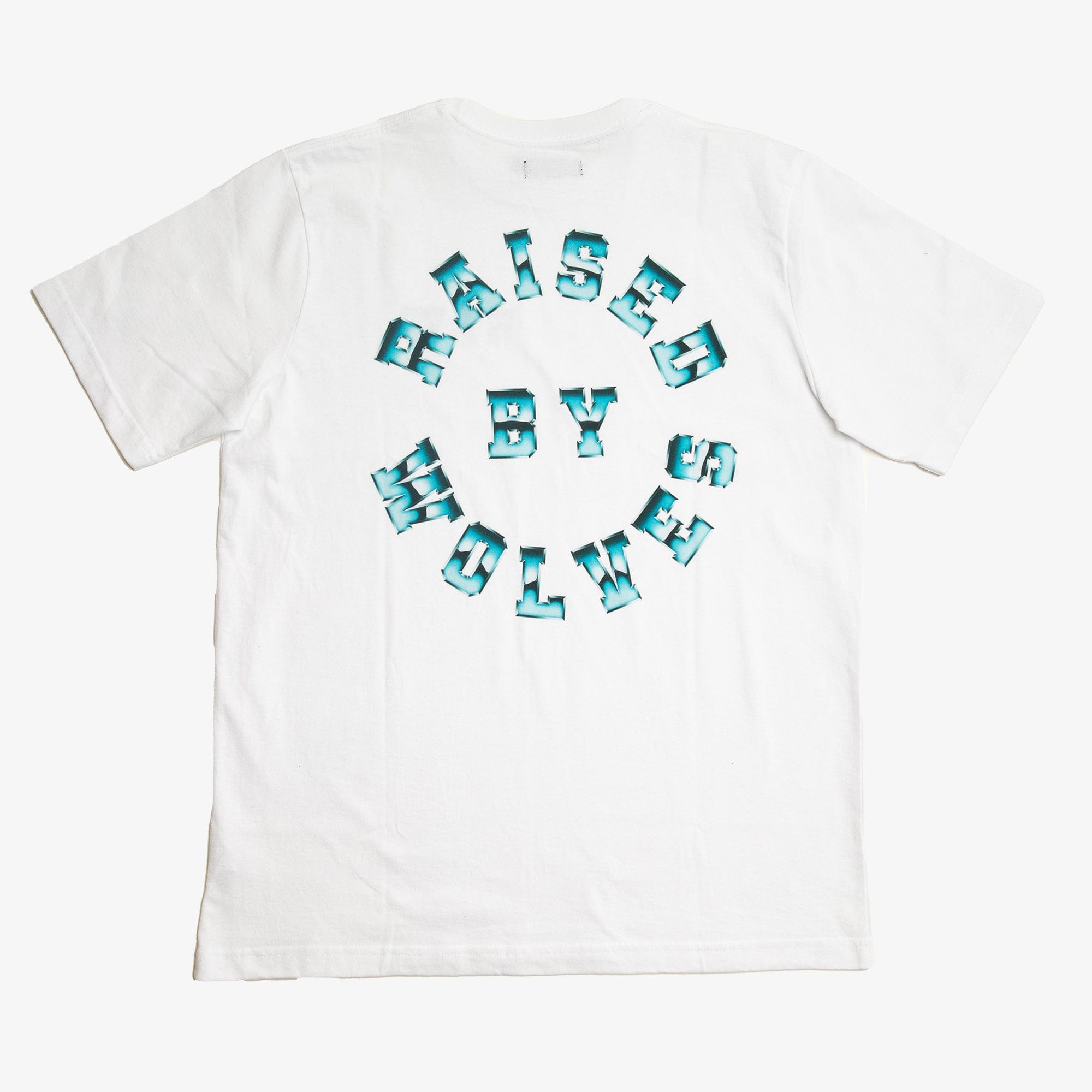 Raised By Wolves Chrome Wheel Tee White