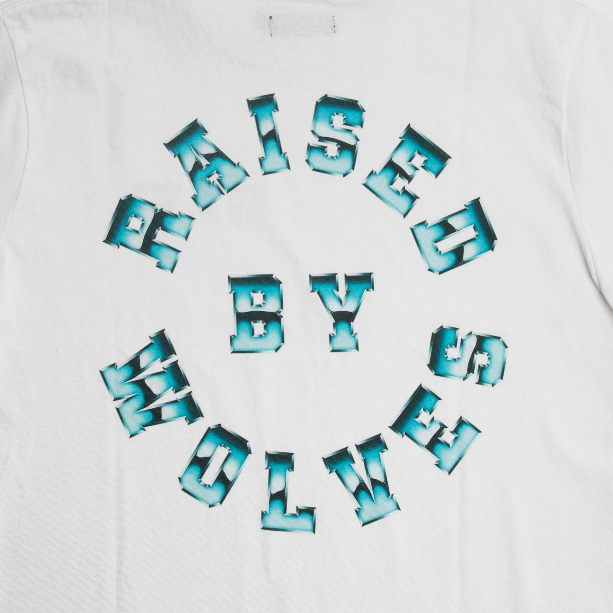 Raised By Wolves Chrome Wheel Tee White