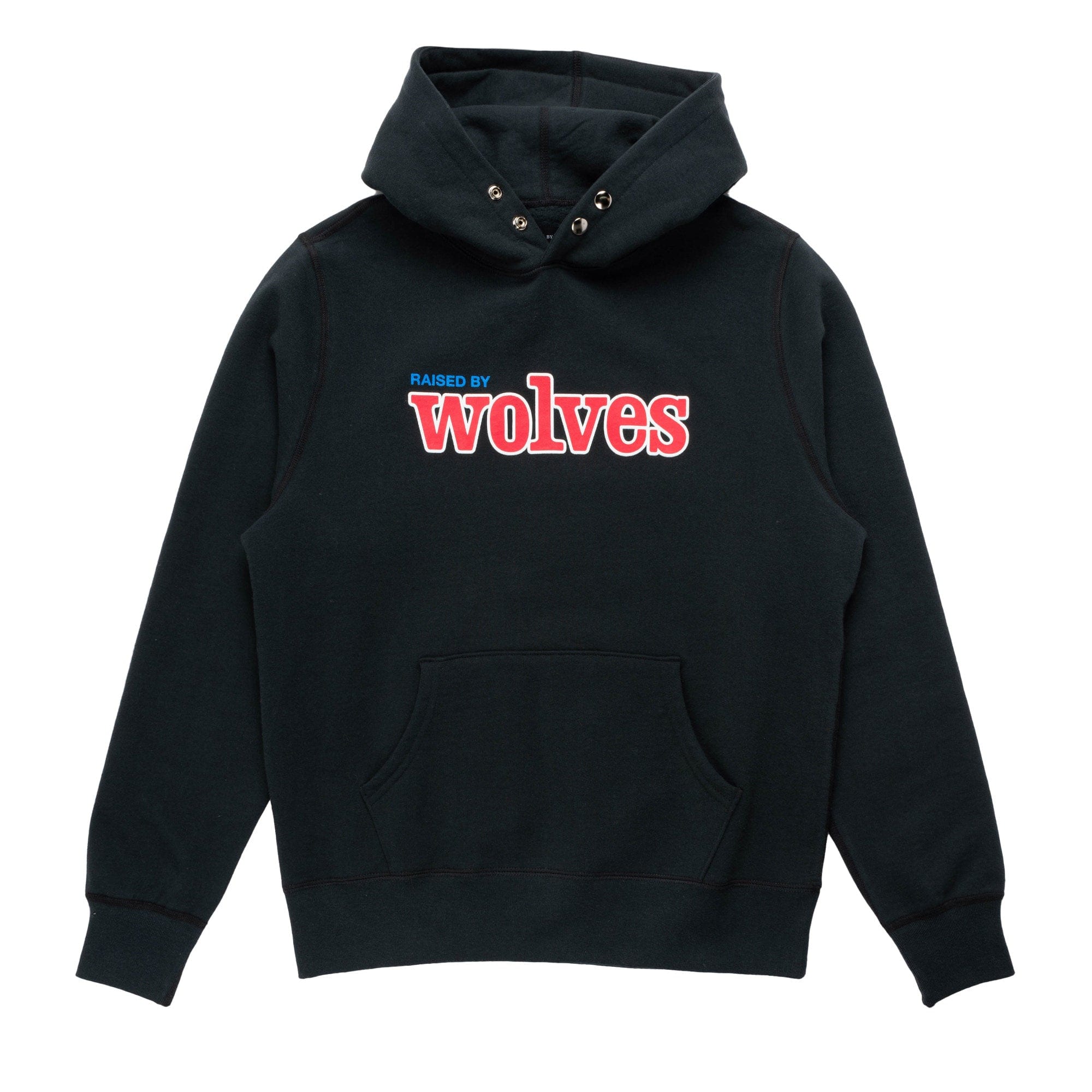 Raised By Wolves Team Lettering Snap Hoodie Black