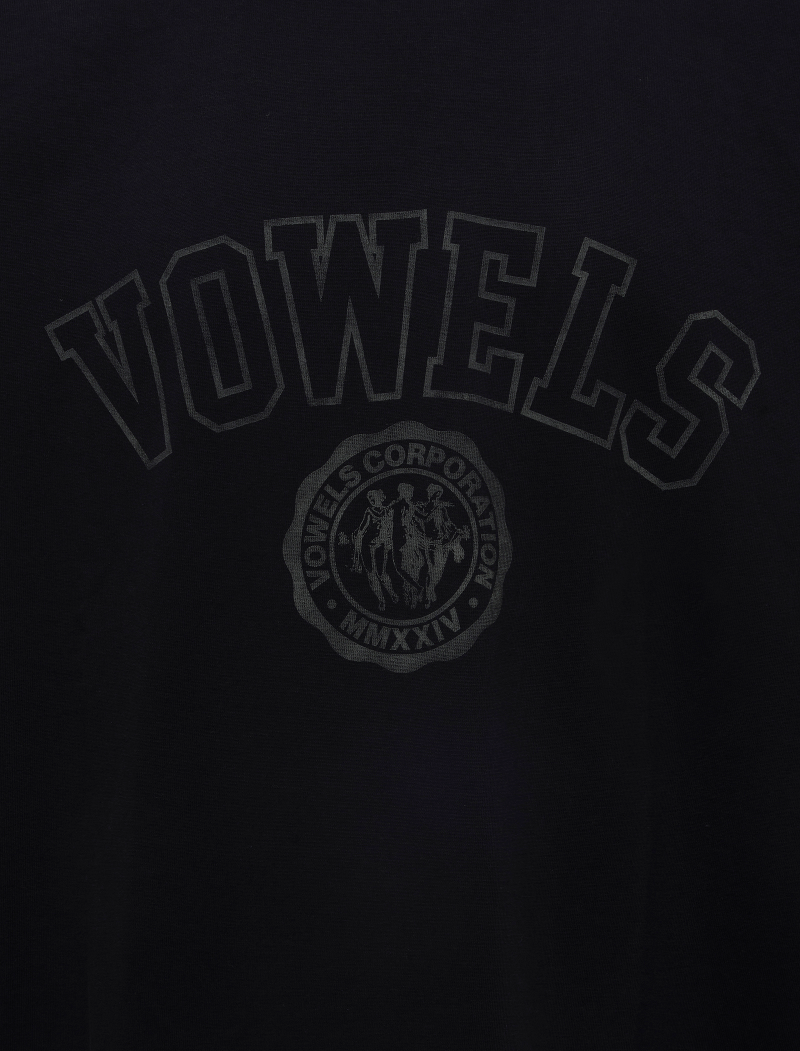 VOWELS FADED COLLEGIATE TEE