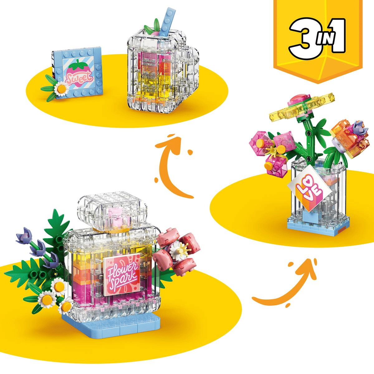 LEGO® Creator 3-in-1 Floral Decor Perfume Bottle 31383
