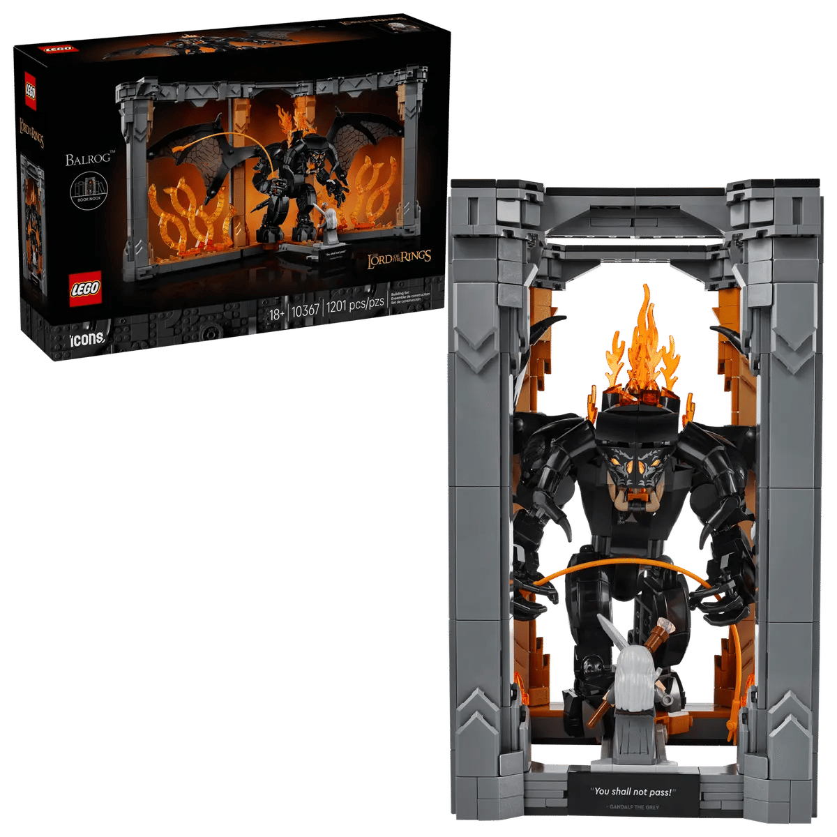 LEGO® Icons The Lord of the Rings: Balrog™ Book Nook 10367