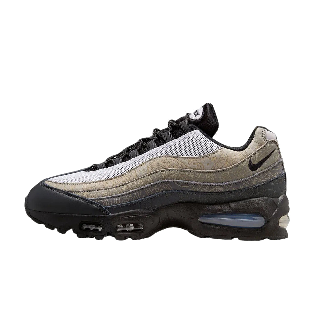 Nike Air Max 95 Big Bubble Leather "Paisley" (White/Black-Lt Graphite-Lt Charcoal)