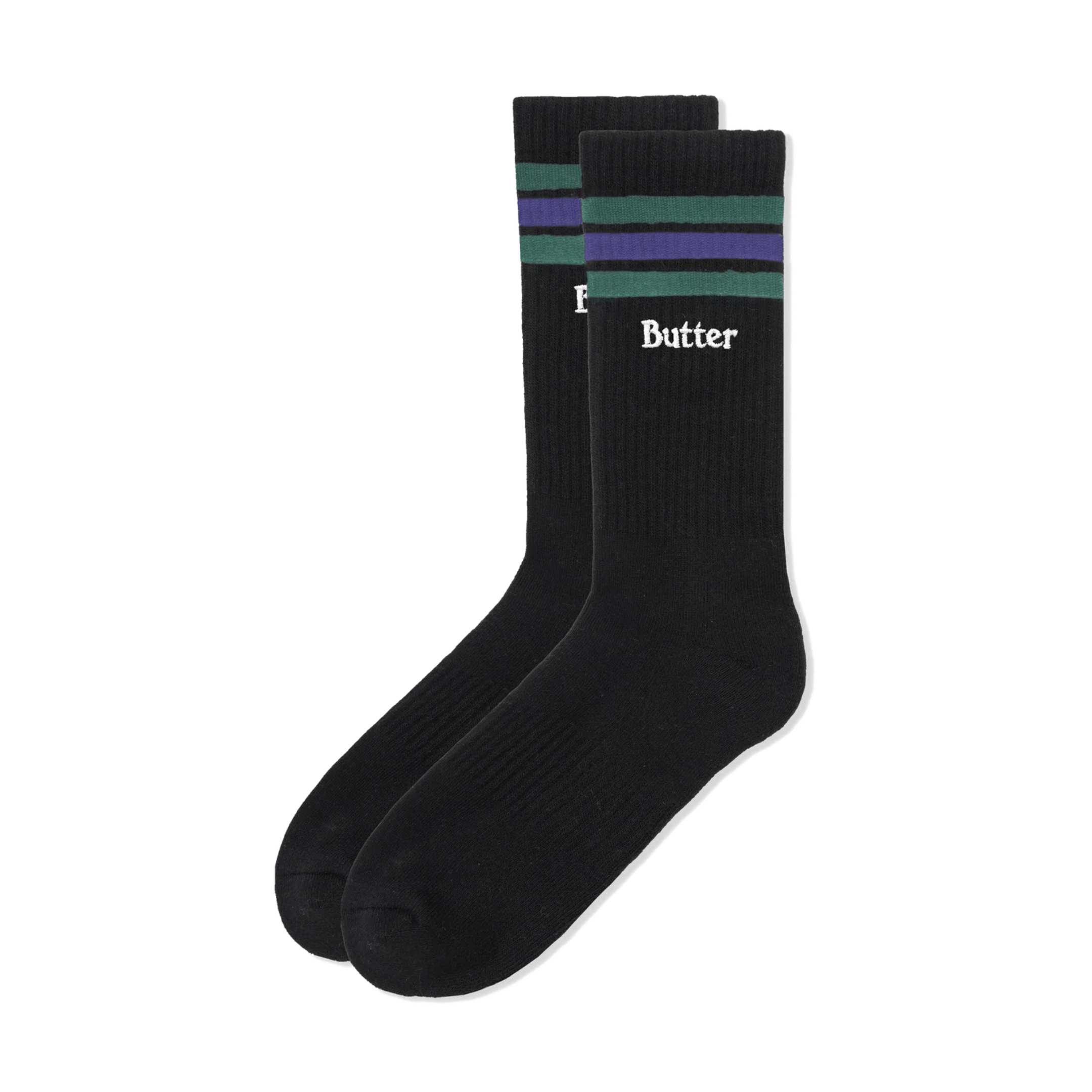 Butter Stripe Socks Black