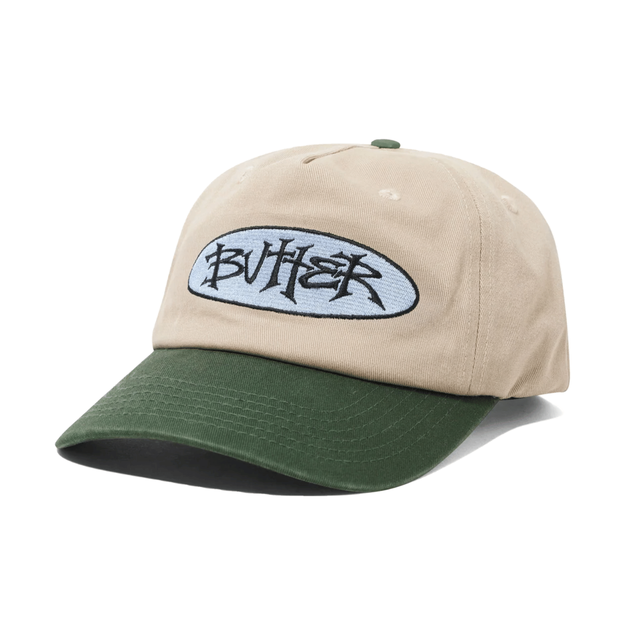 Butter Tide 5 Panel Cap Washed Tan/Seaweed