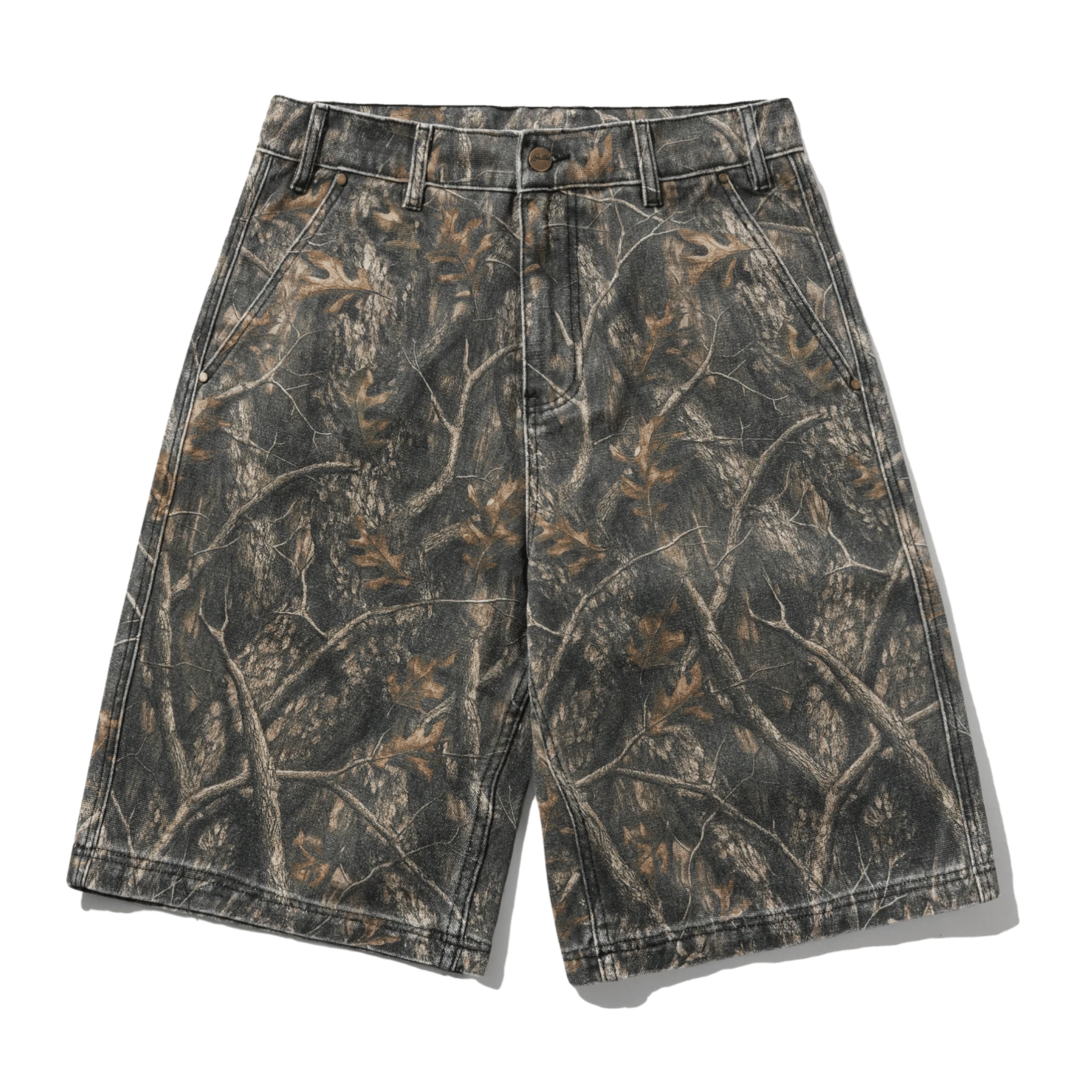 Butter Men's Work Shorts Forest Camouflage