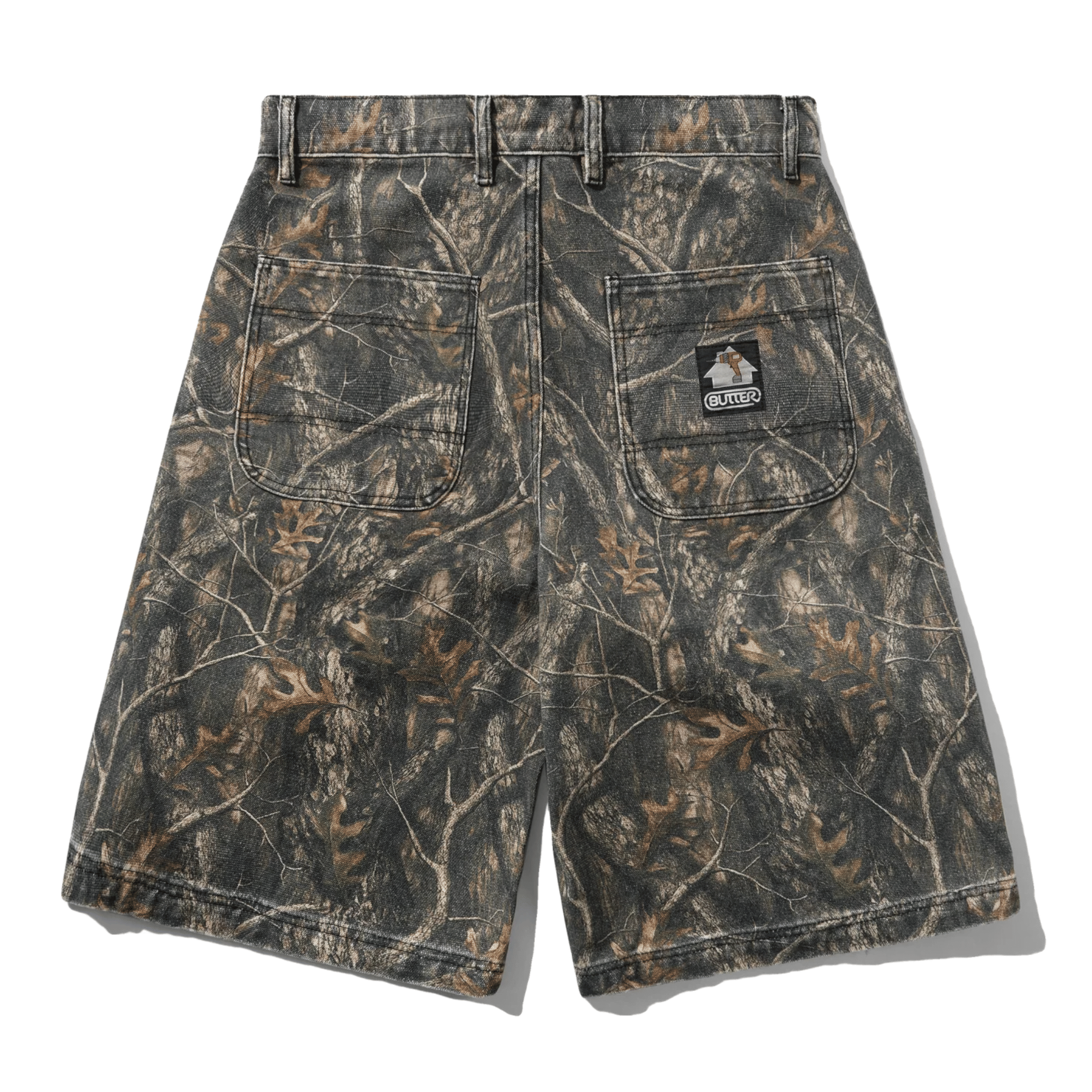 Butter Men's Work Shorts Forest Camouflage