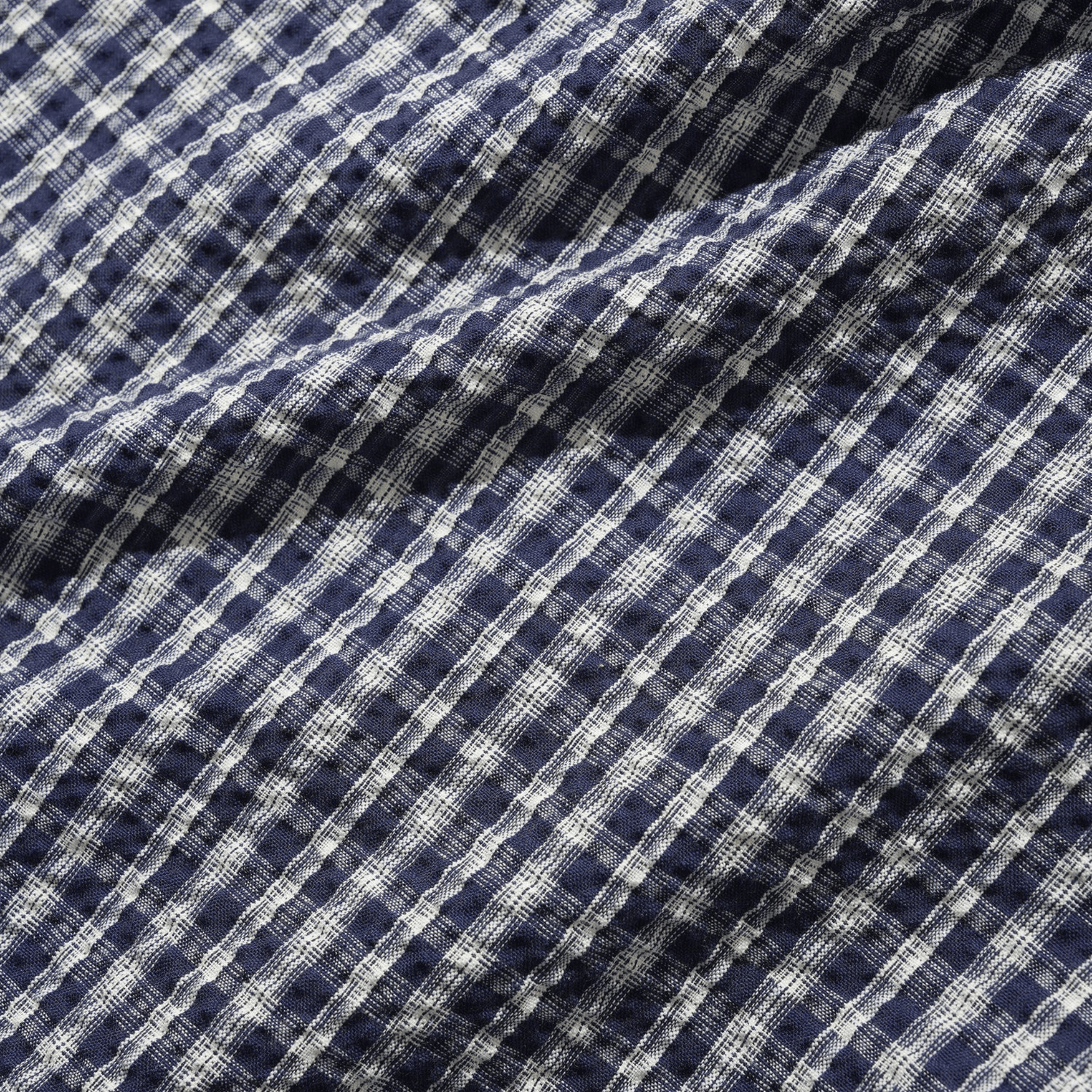 Butter Men's Pleated Shorts Navy Plaid