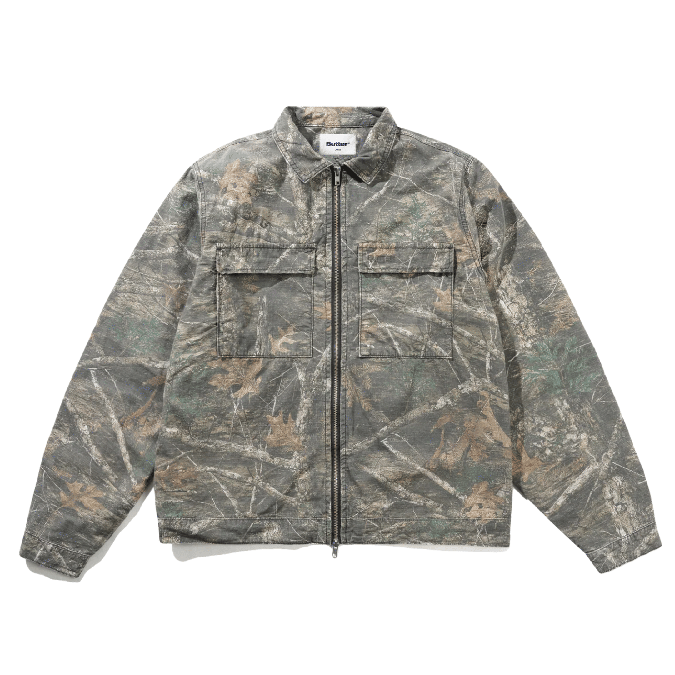 Butter Men's Ripstop Chore Jacket Forest Camouflage