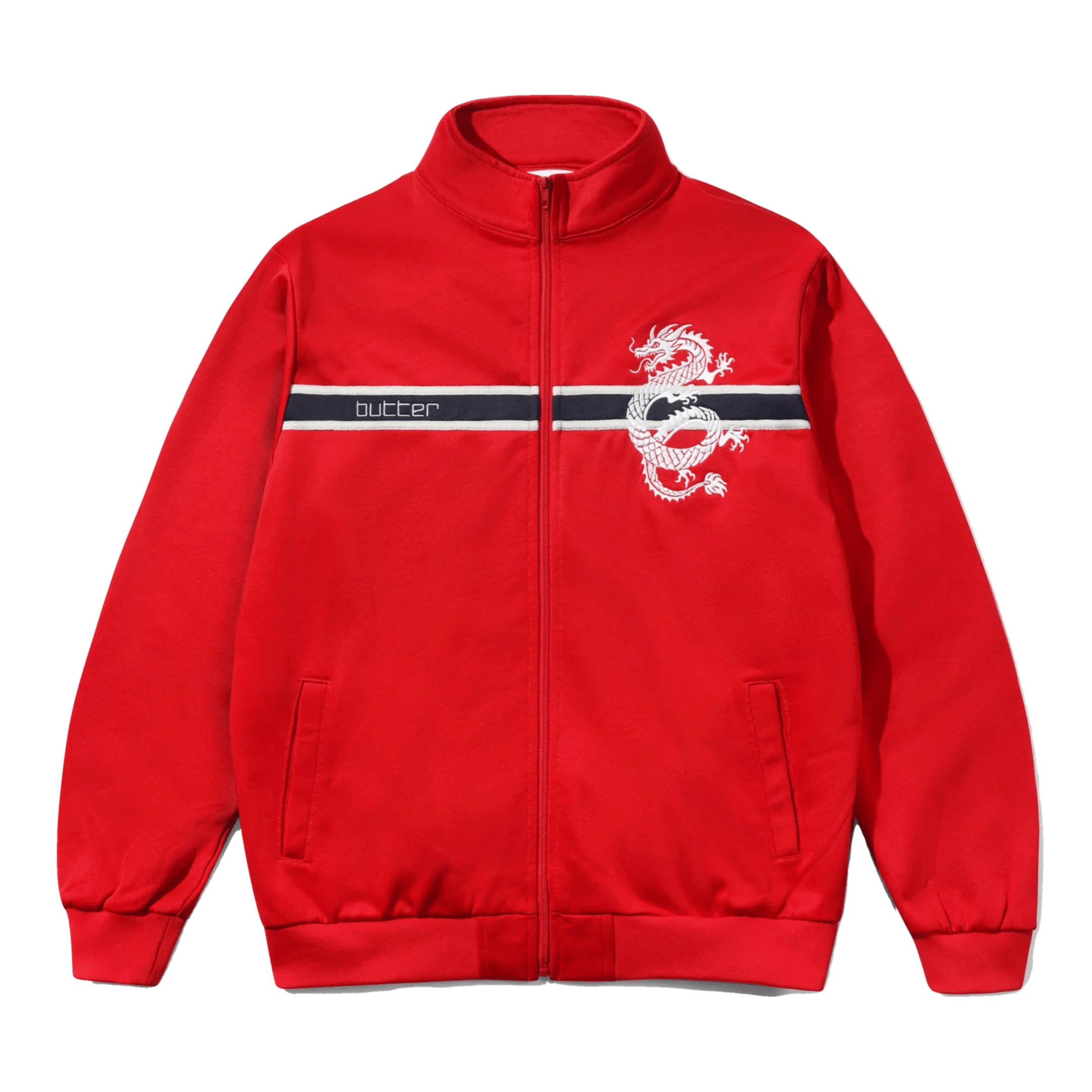 Butter Men's Dragon Tricot Jacket Red