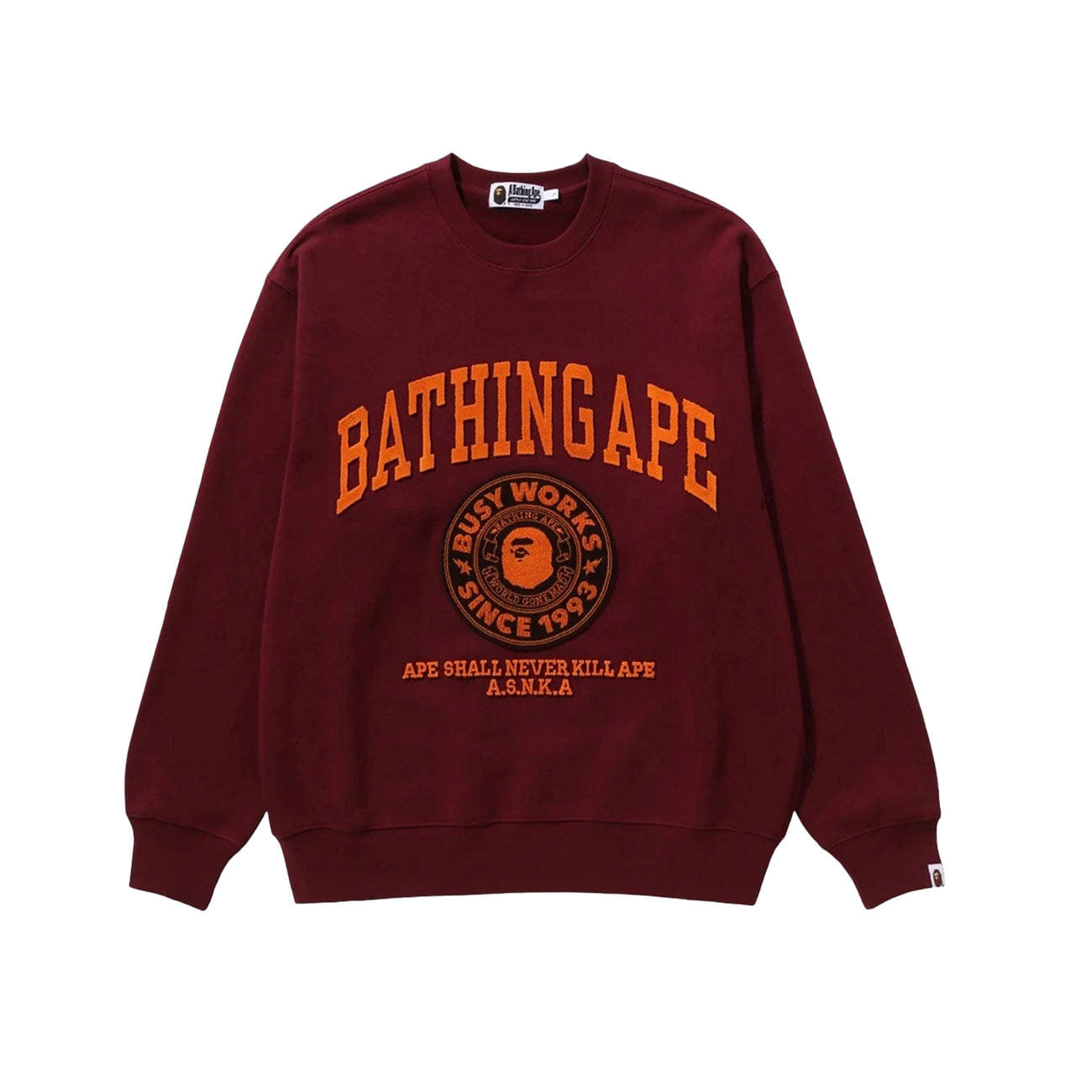 Bape College Pullover (Burgundy)