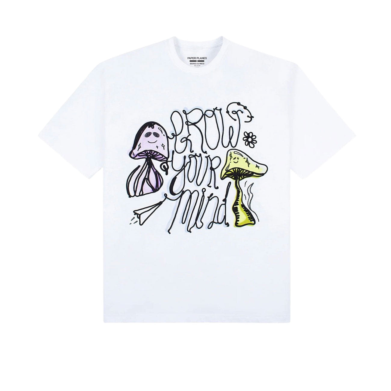 Paper Planes Grow Your Mind Tee (White)