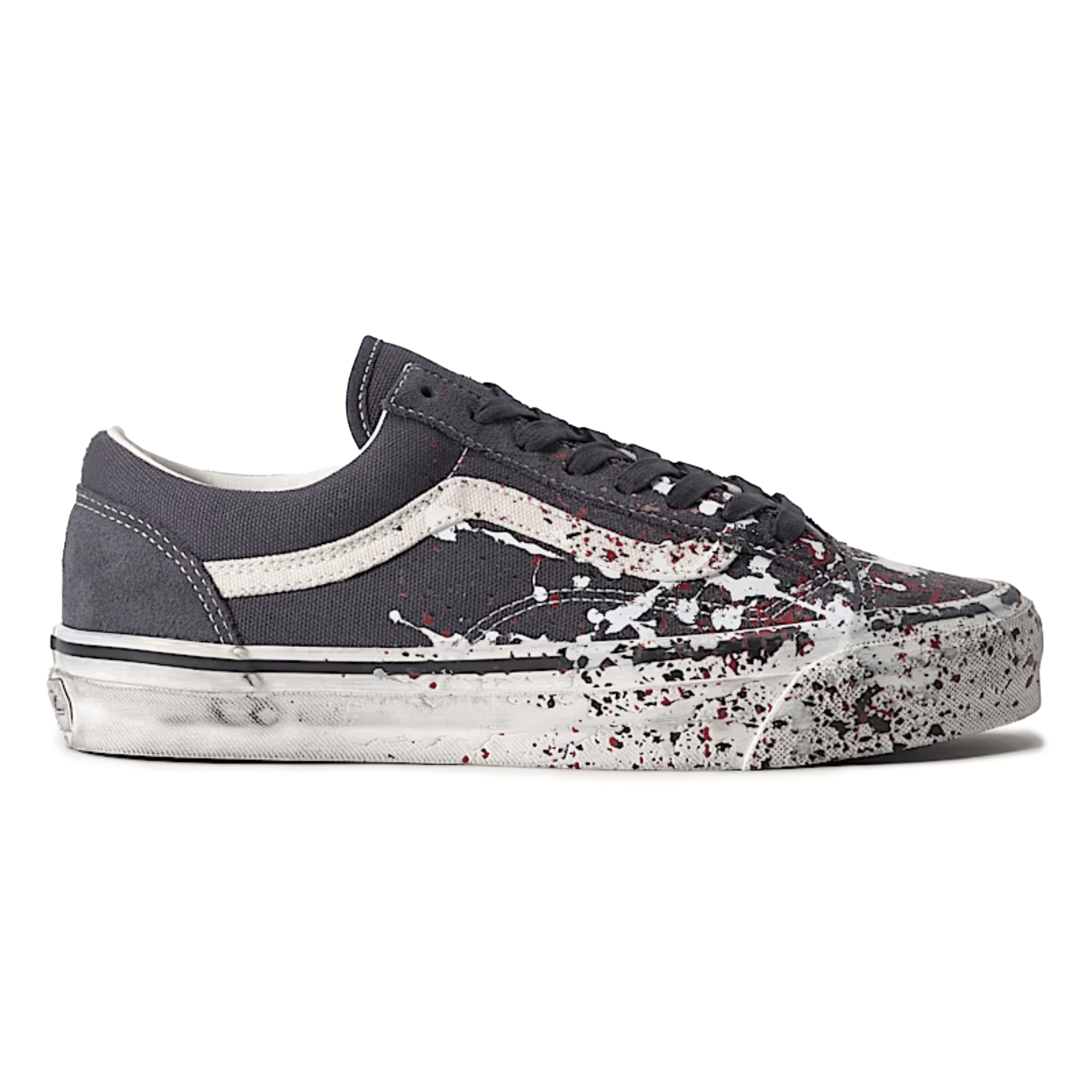 Vans Men's Premium Old Skool 36 Paint Splatter Charcoal Grey