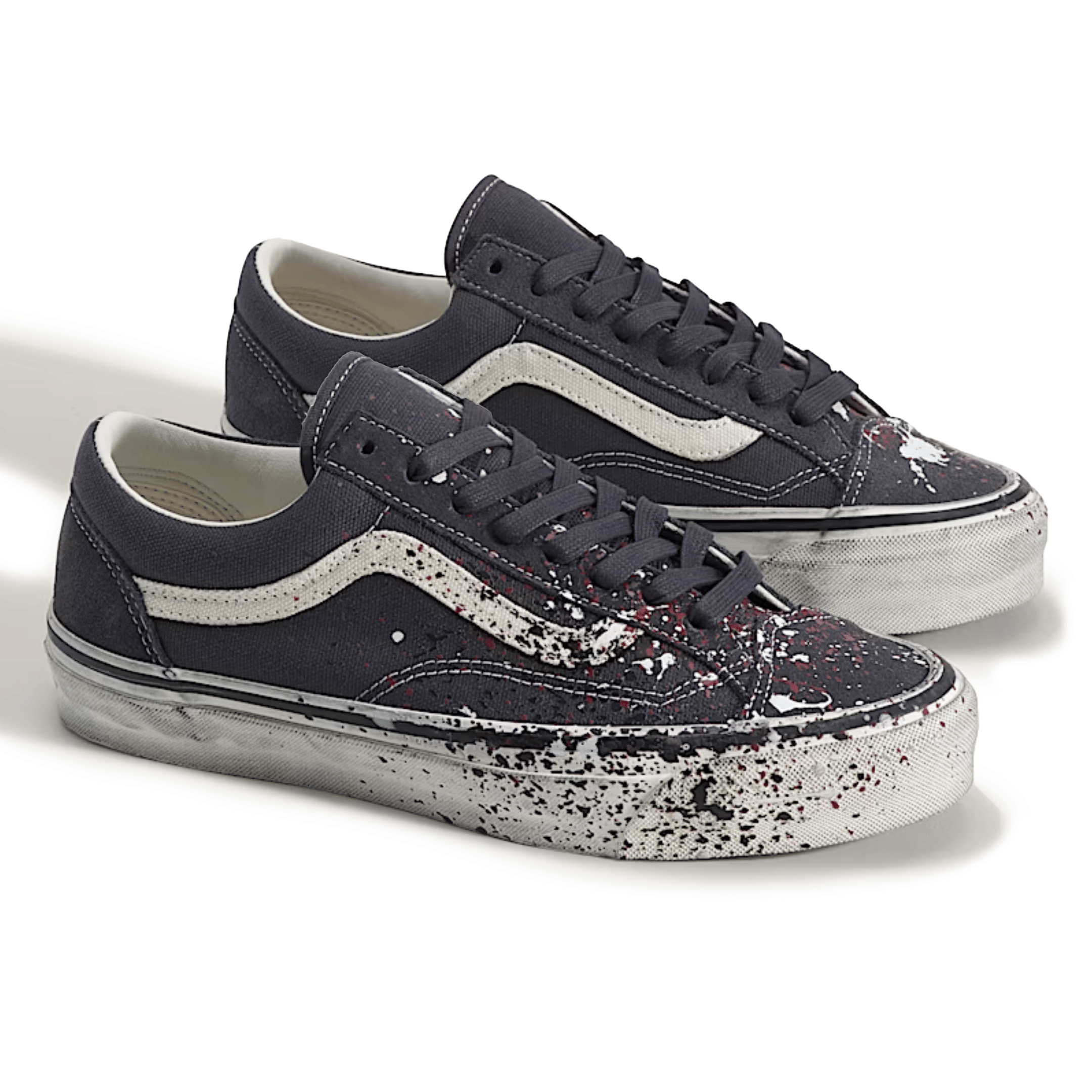Vans Men's Premium Old Skool 36 Paint Splatter Charcoal Grey