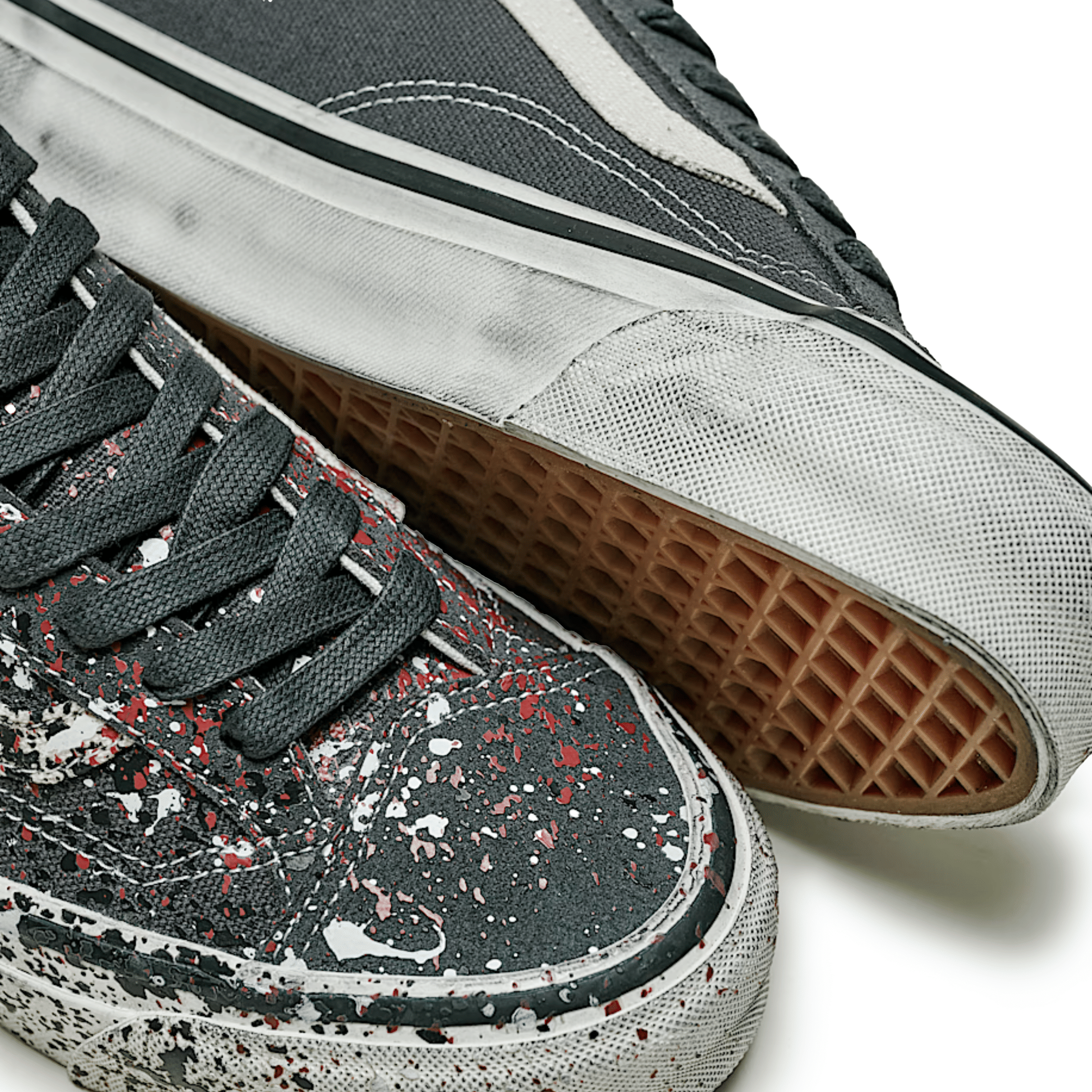 Vans Men's Premium Old Skool 36 Paint Splatter Charcoal Grey